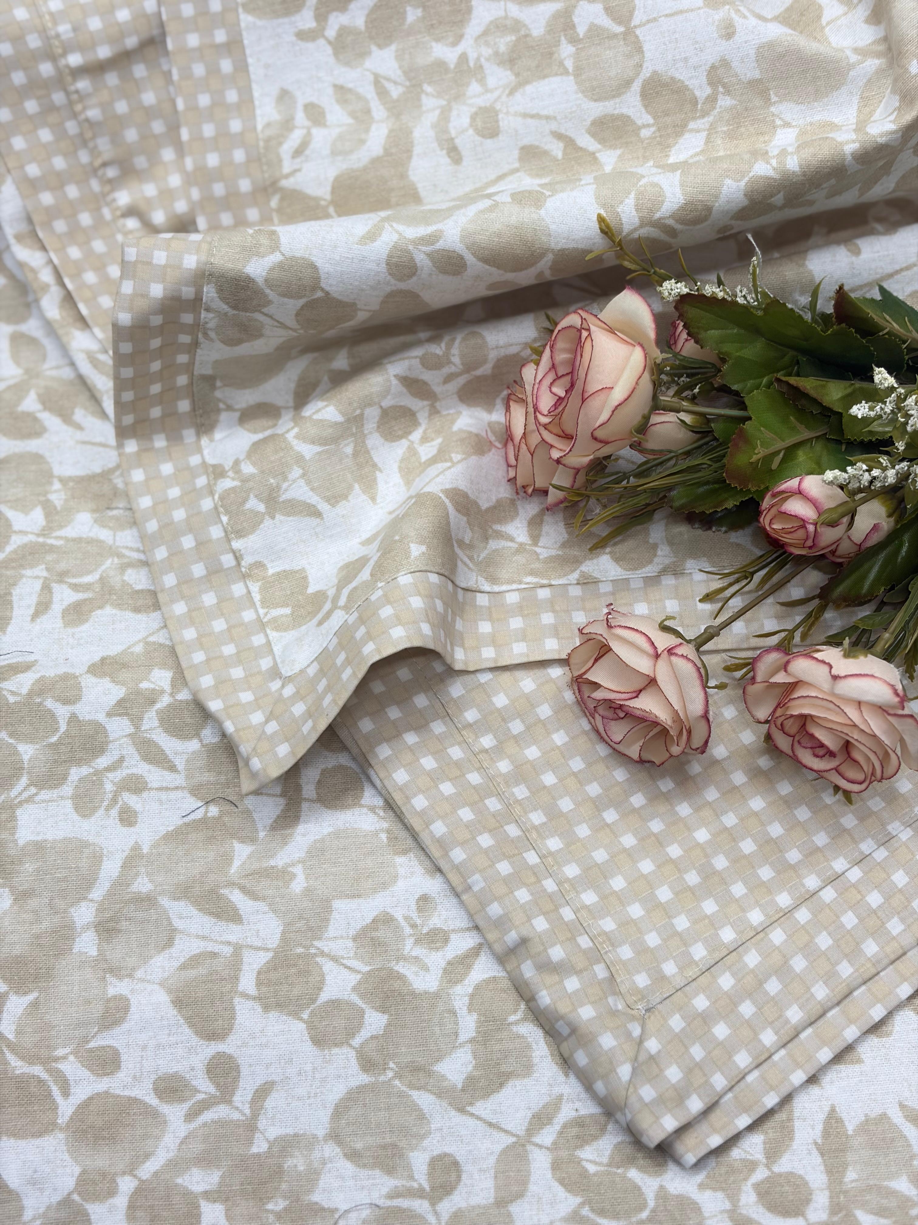 Beige Floral Dohar