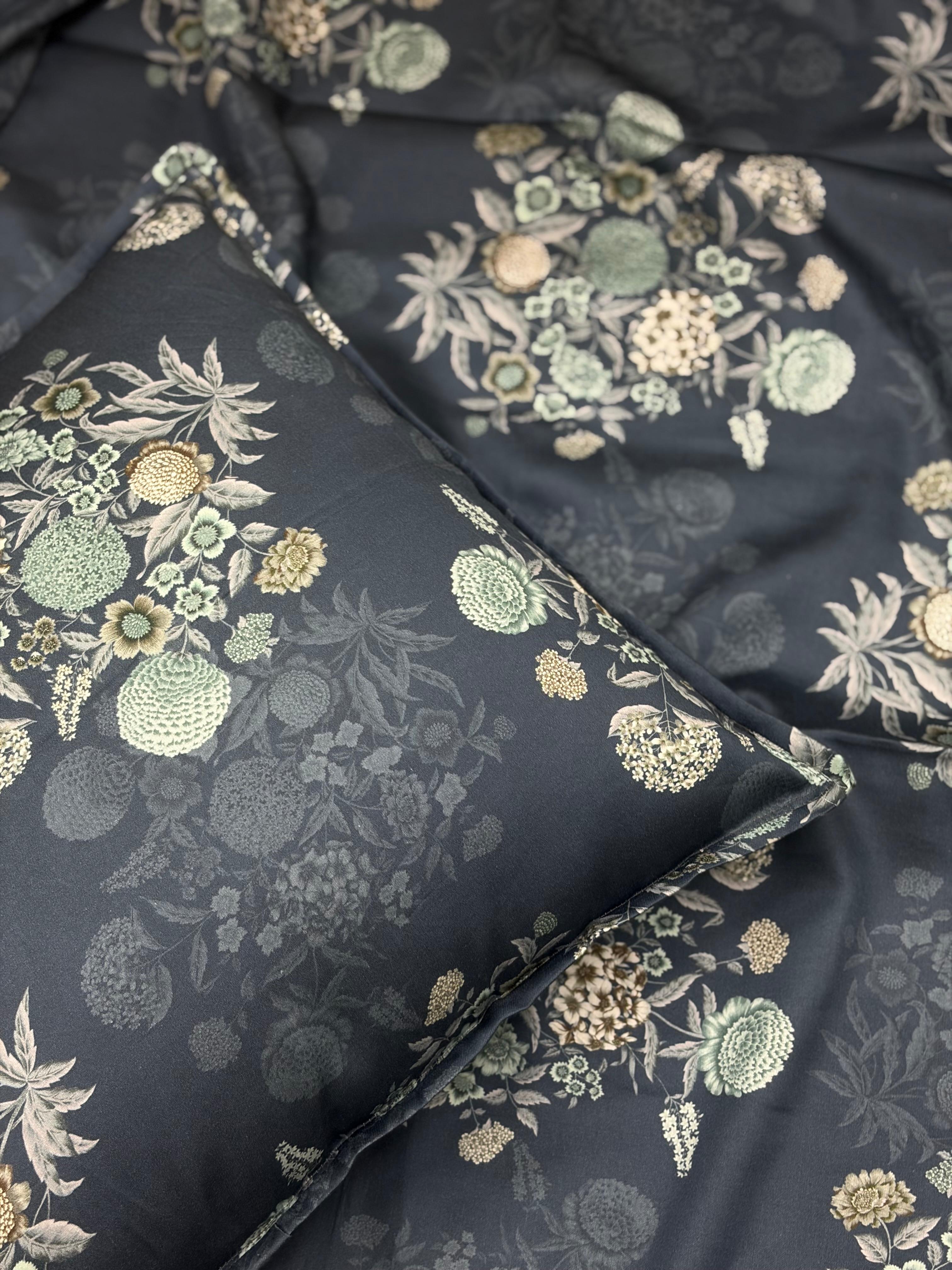 Blue Pea Bedsheet with 2 Pillow Covers