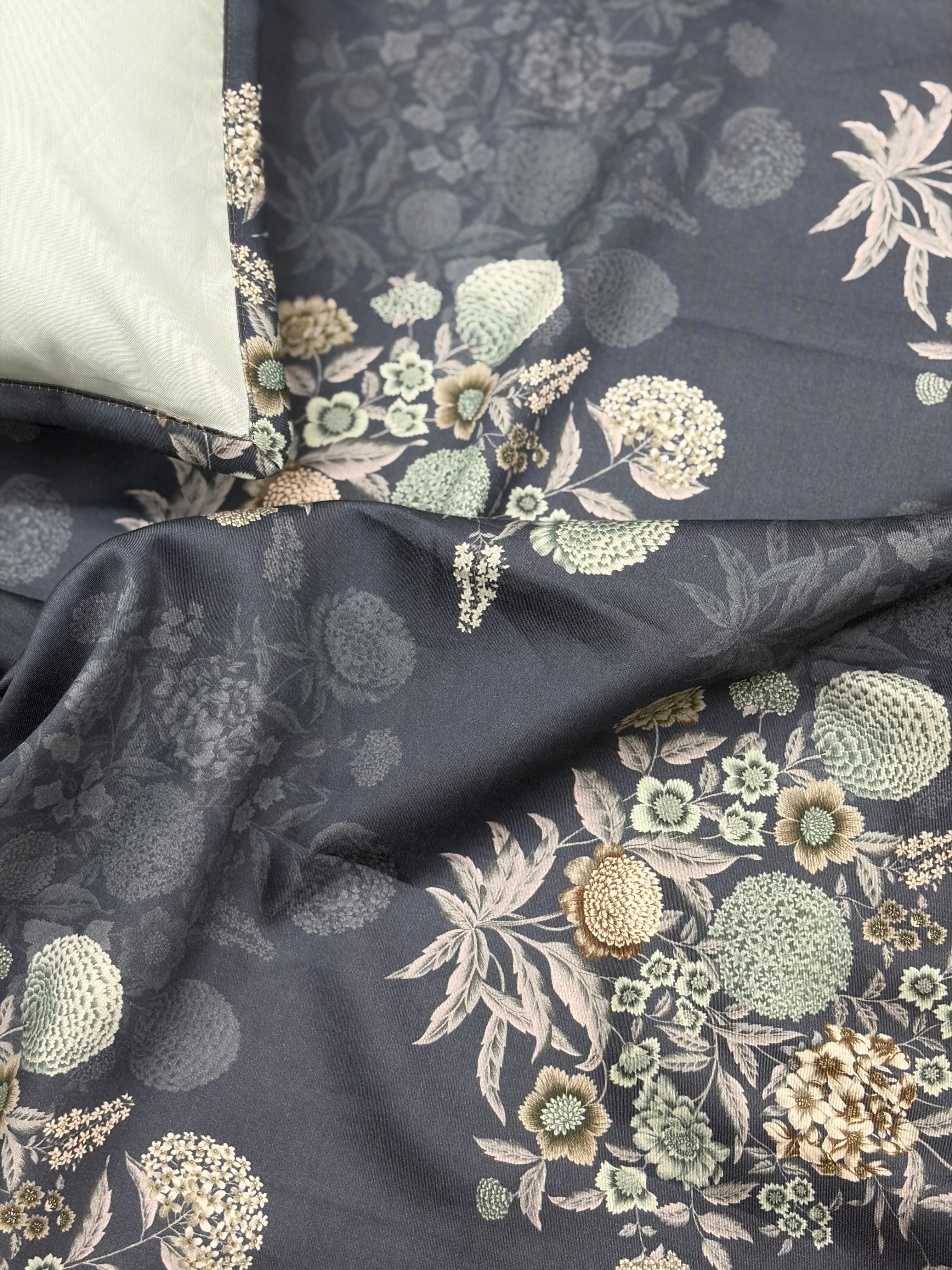 Blue Pea Bedsheet with 2 Pillow Covers