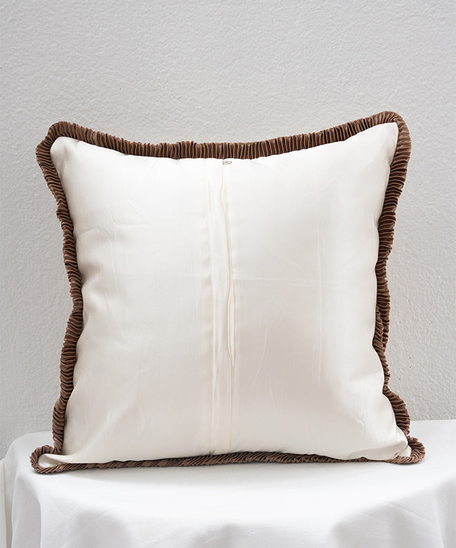 Boho Circles Cushion With Lace