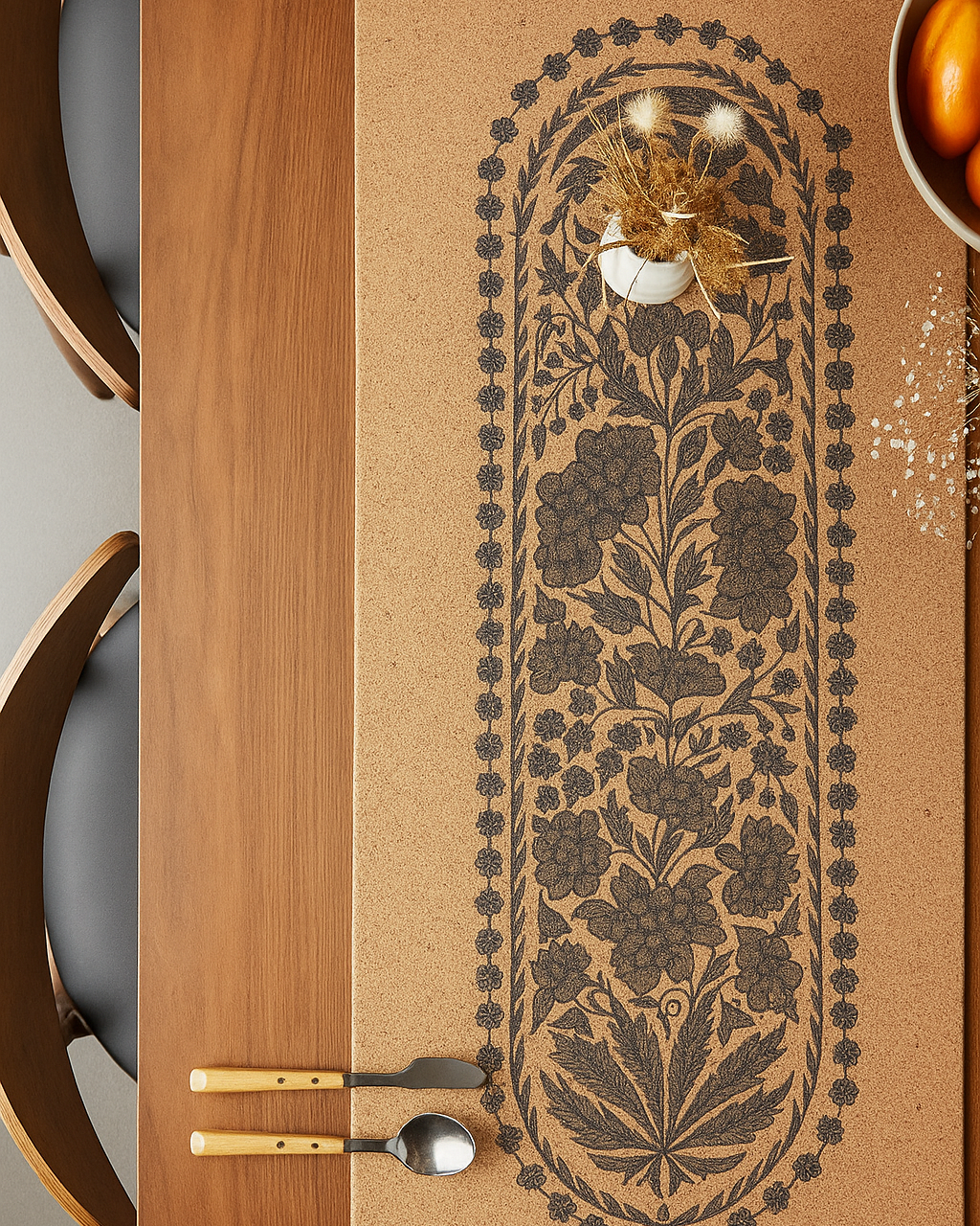 Azure Bloom Table Runner and Mat Set