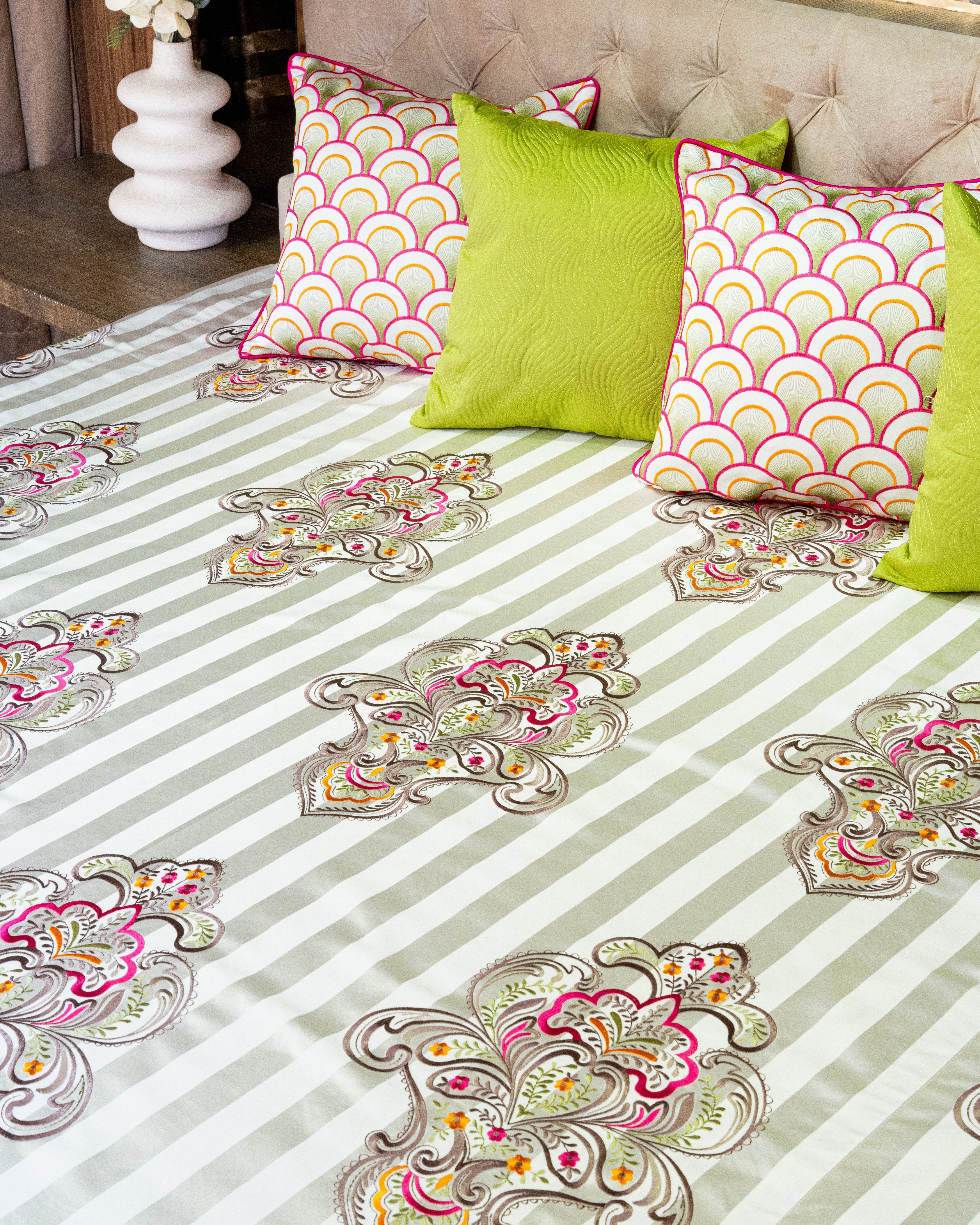 Grace Lines Bedcover with 2 Cushion Covers