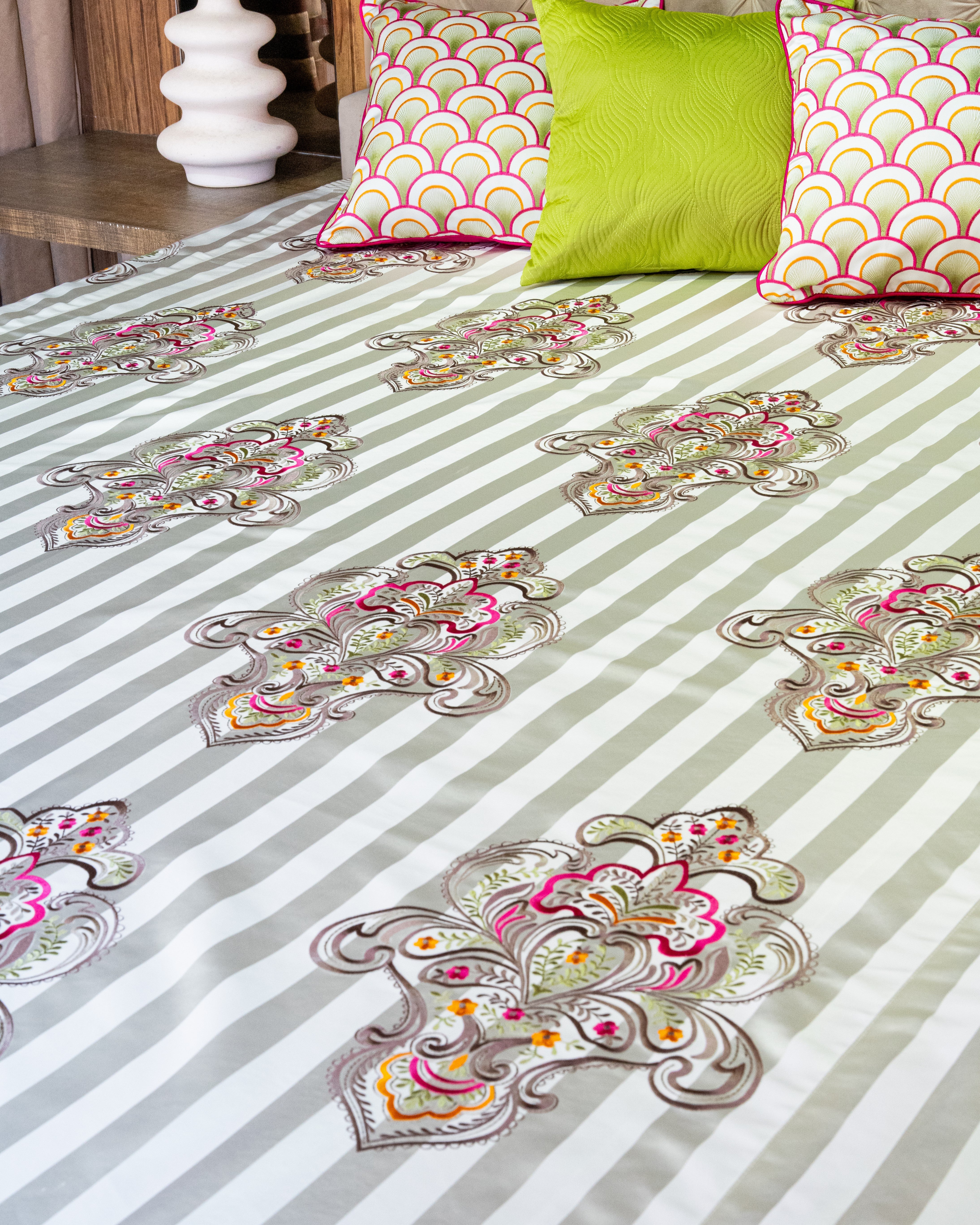 Grace Lines Bedcover with 2 Cushion Covers