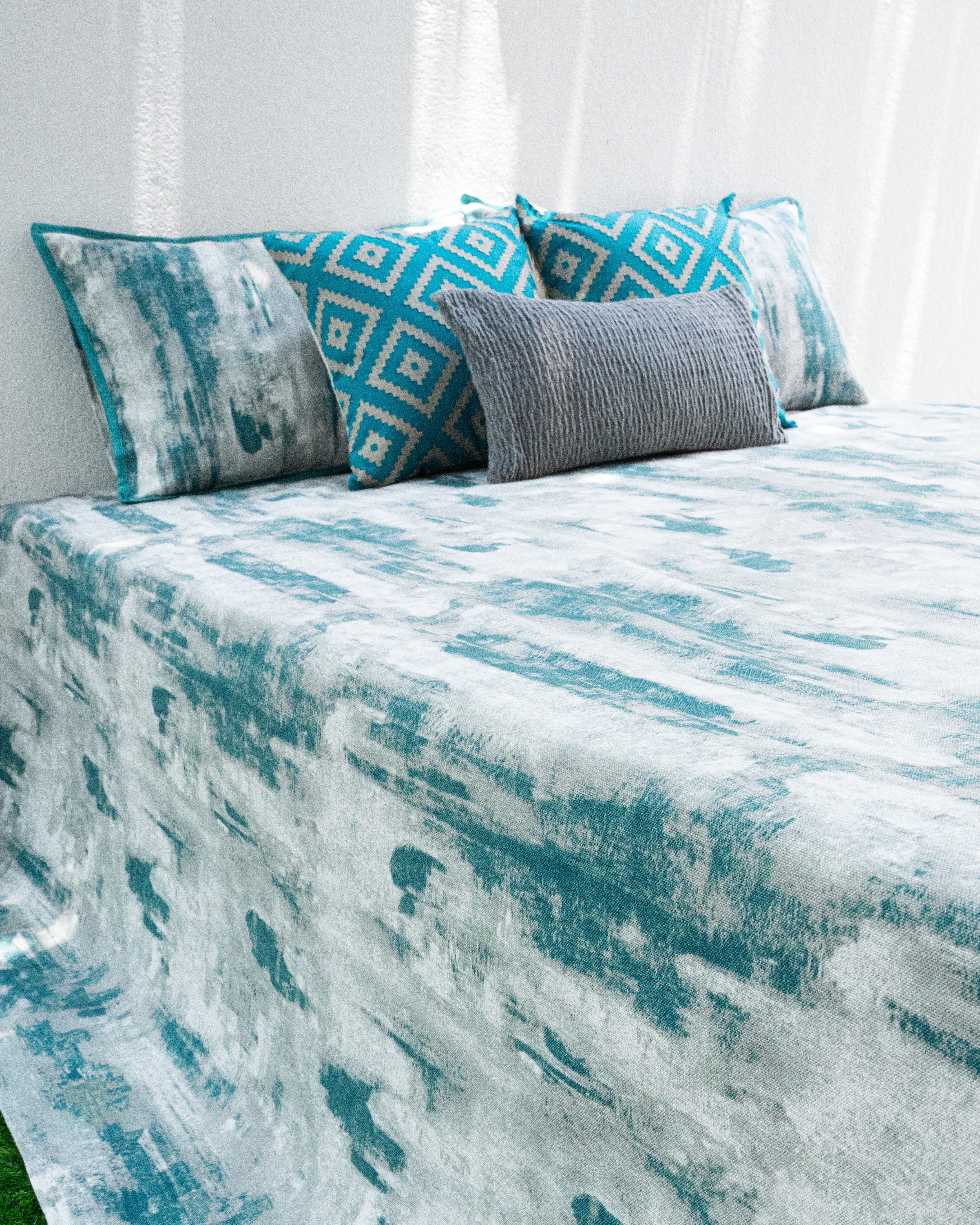 Aqua Mist Bedcover with 2 Cushion Covers