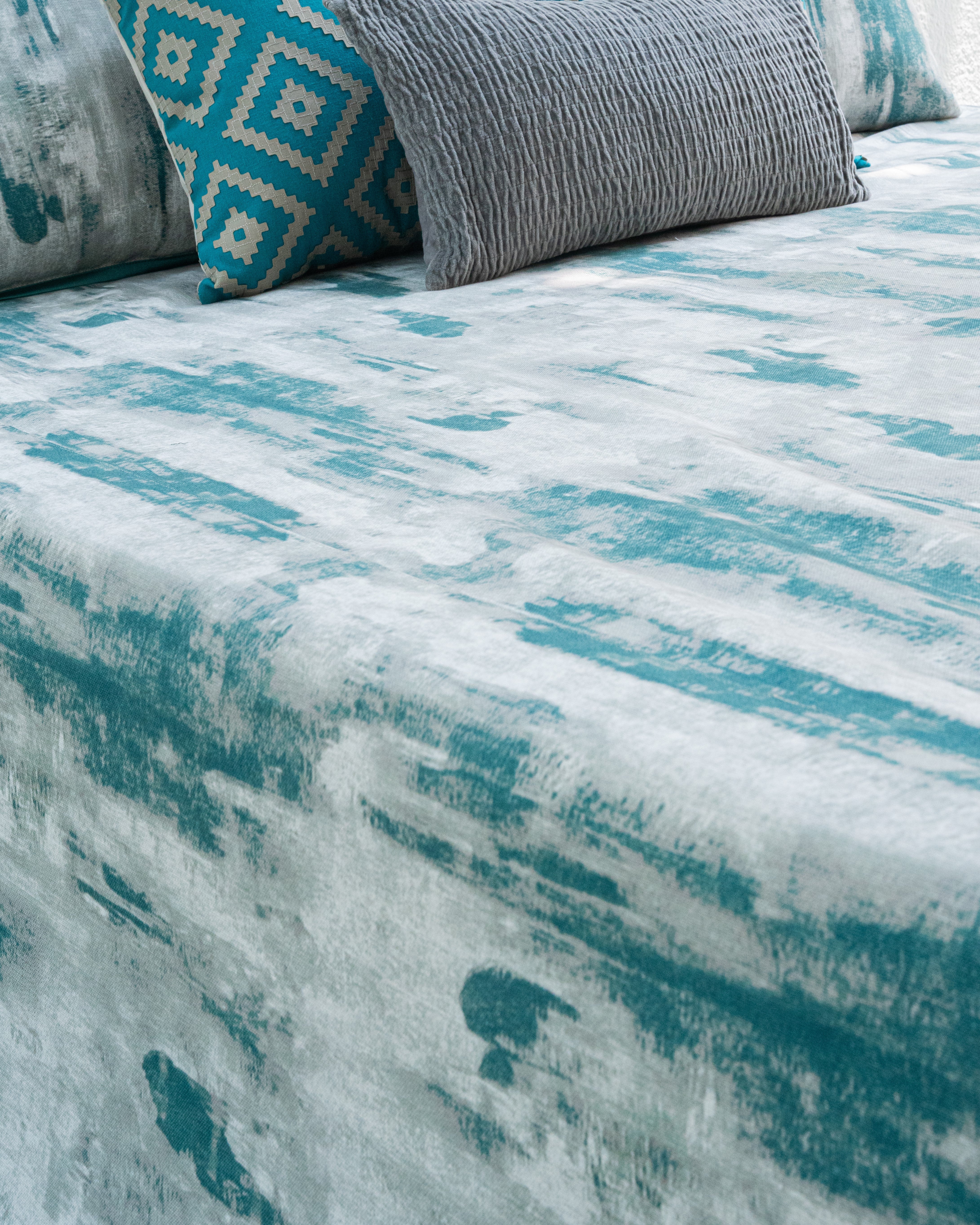 Aqua Mist Bedcover with 2 Cushion Covers