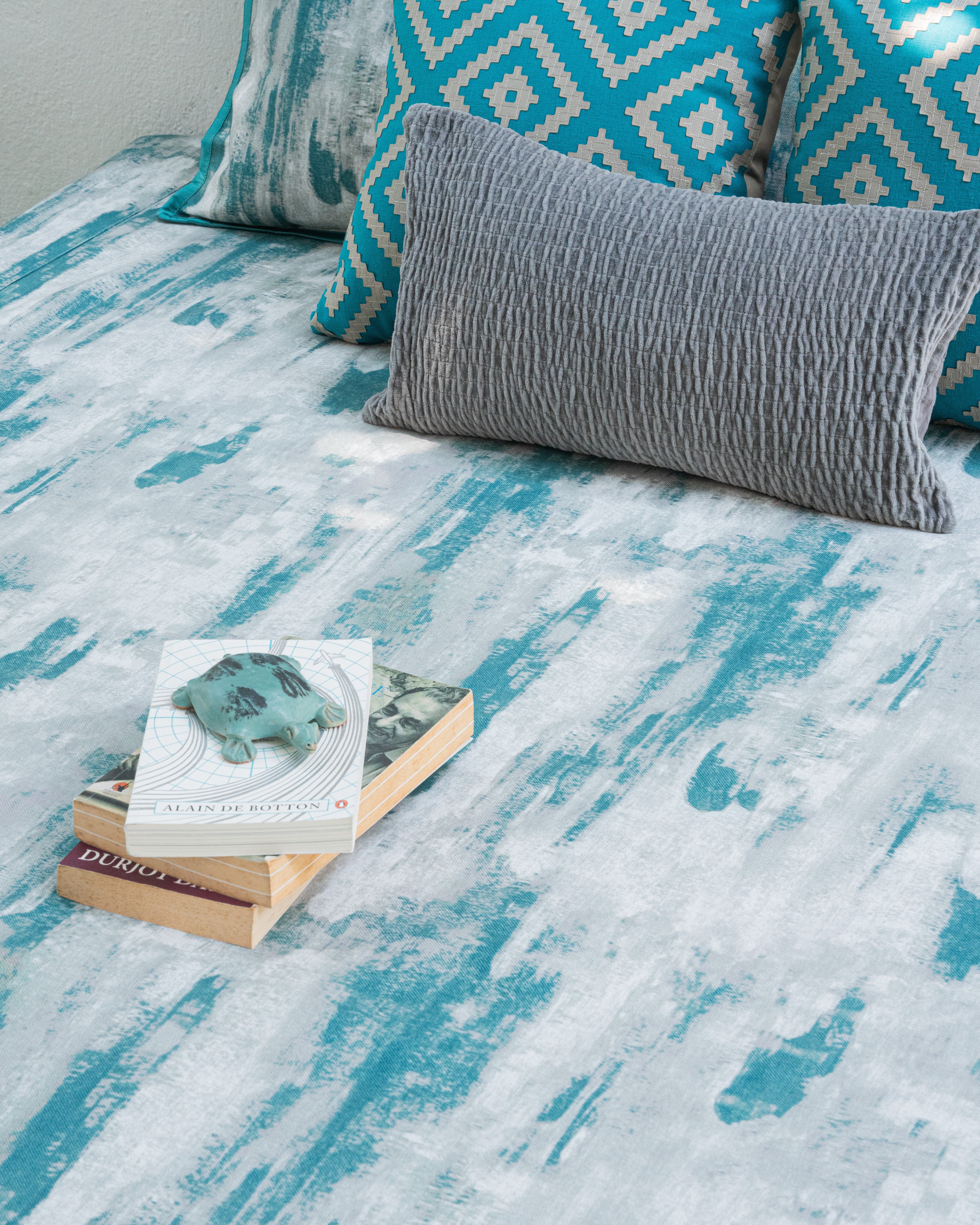 Aqua Mist Bedcover with 2 Cushion Covers