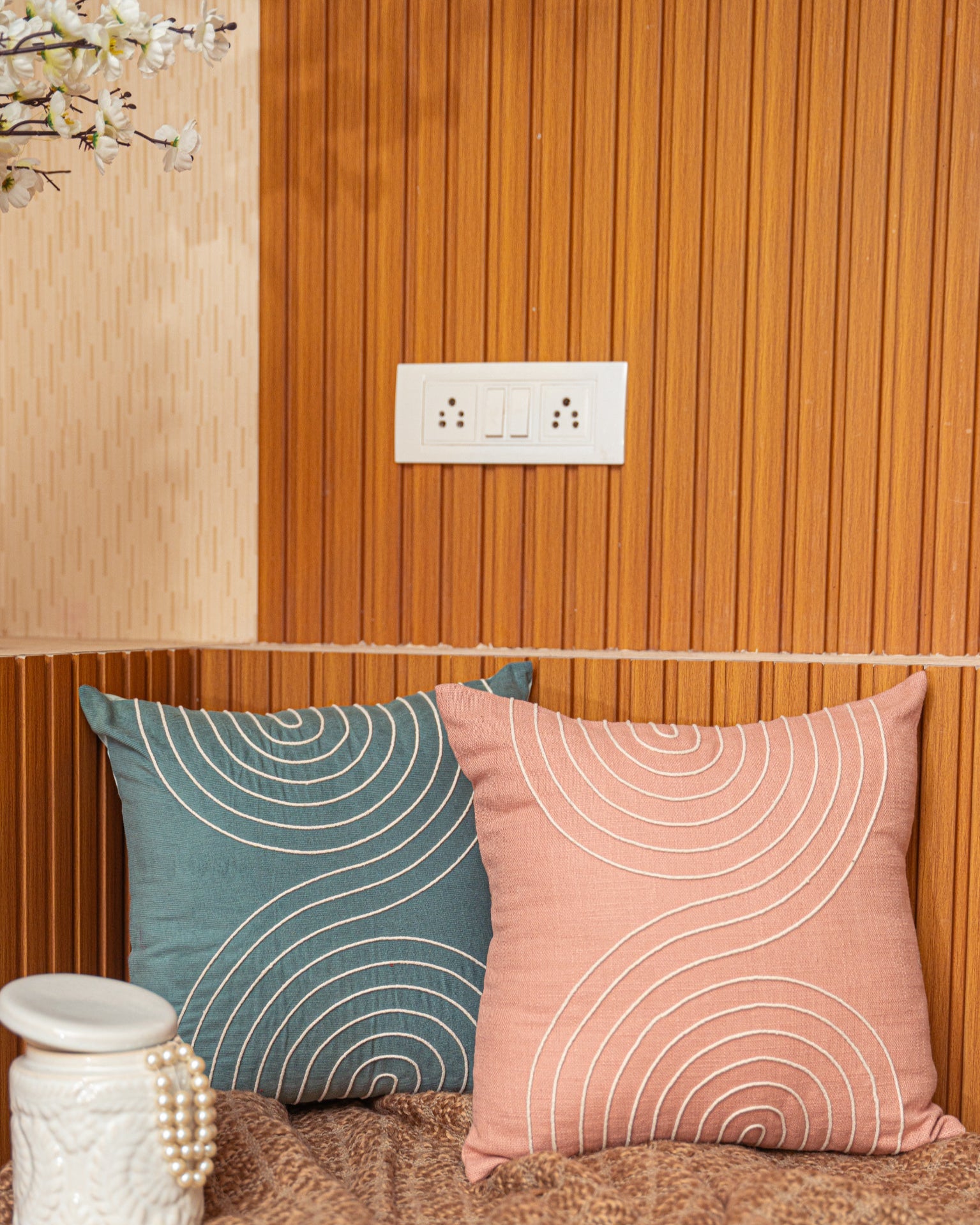 Corded Concentric Circles Cushion