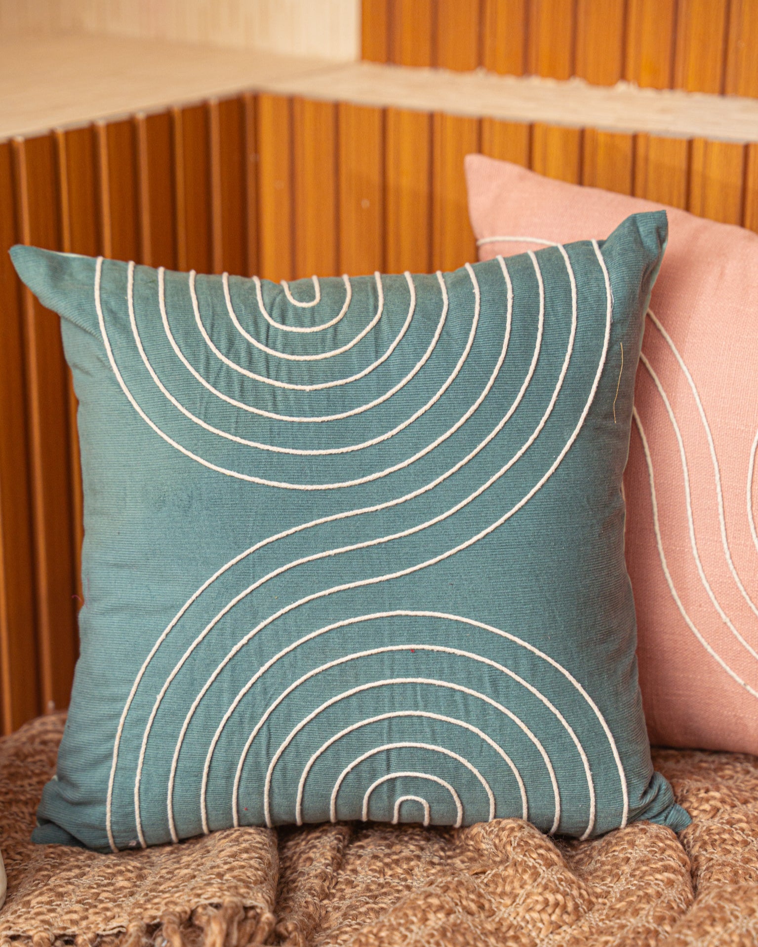 Corded Concentric Circles Cushion