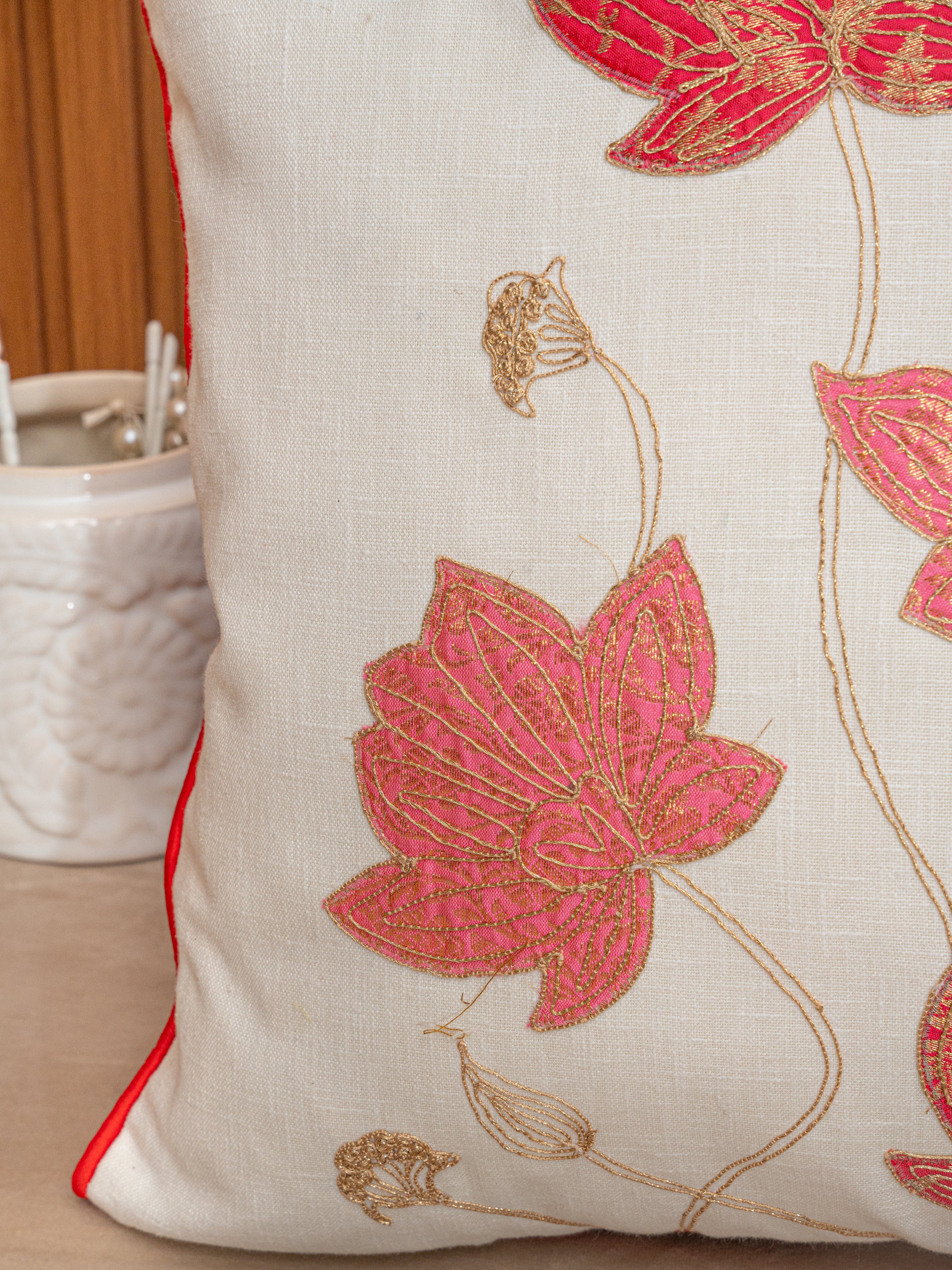 Scarlet Bloom Cushion Set of 3