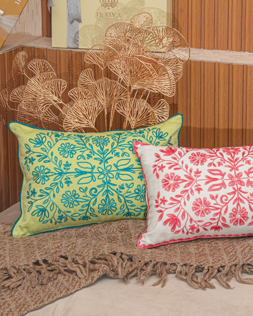 Cherry Orchard Cushion With Lace