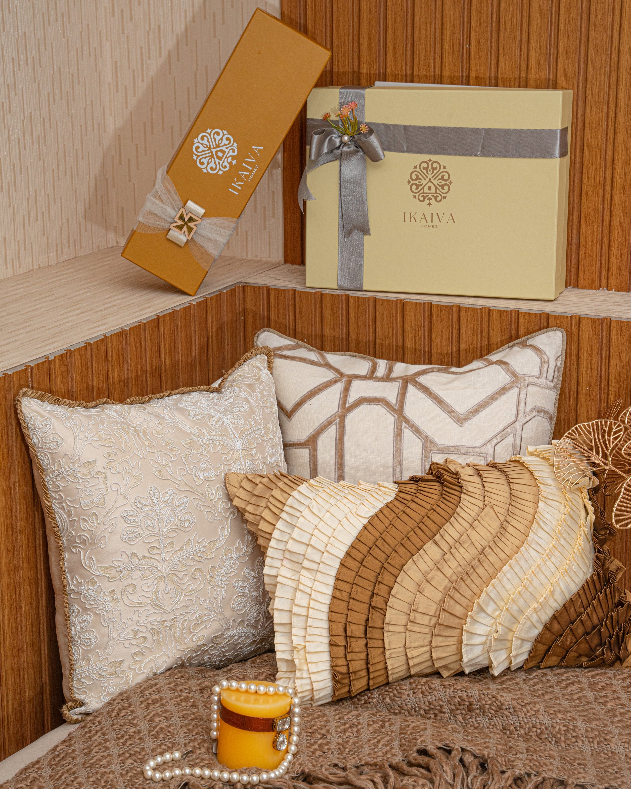 Golden Dune Cushion Set of 3