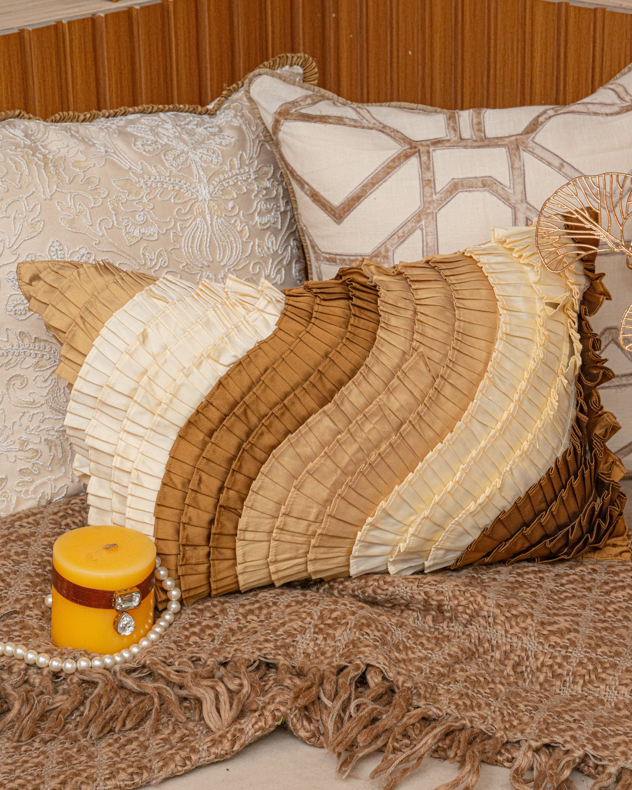 Golden Dune Cushion Set of 3