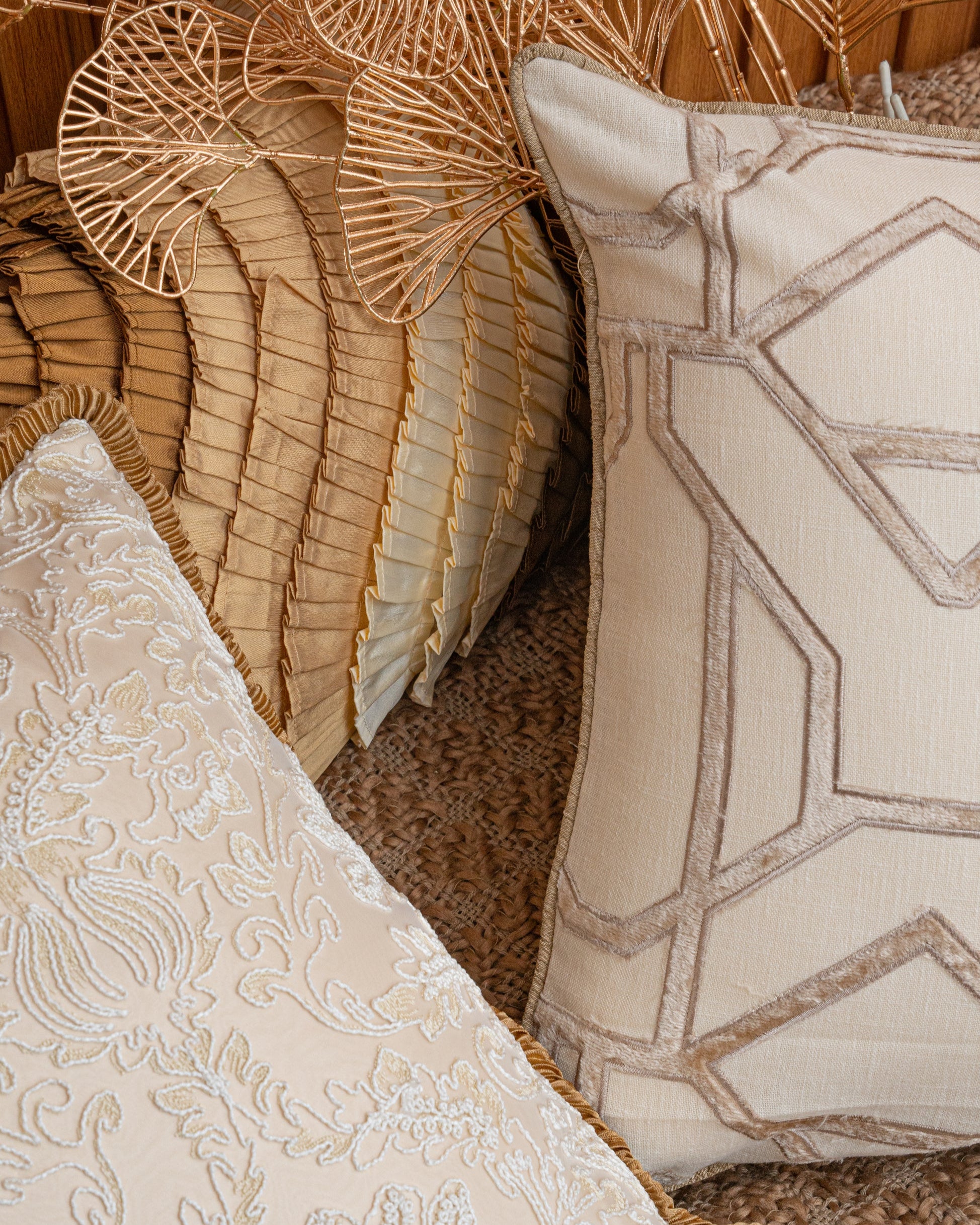 Golden Dune Cushion Set of 3