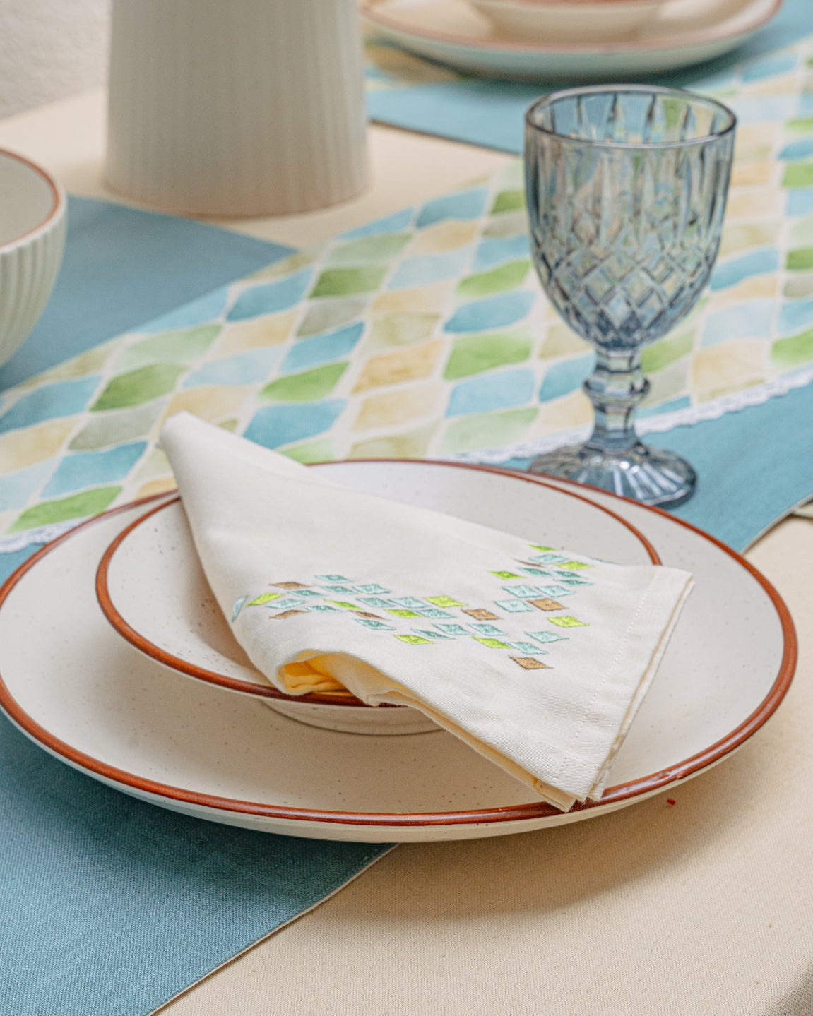 Mosaic Watercolor Tablescape Full Set