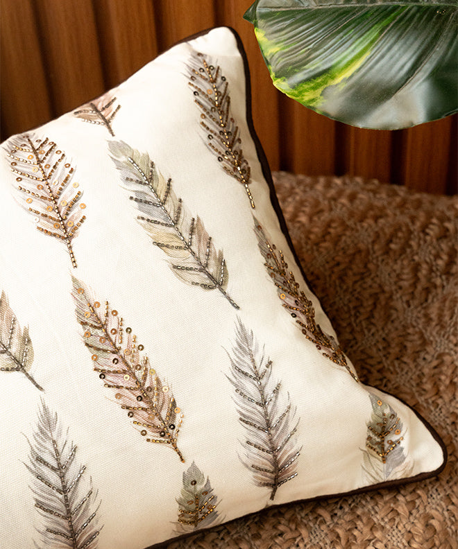 Embellished Feather Cushion