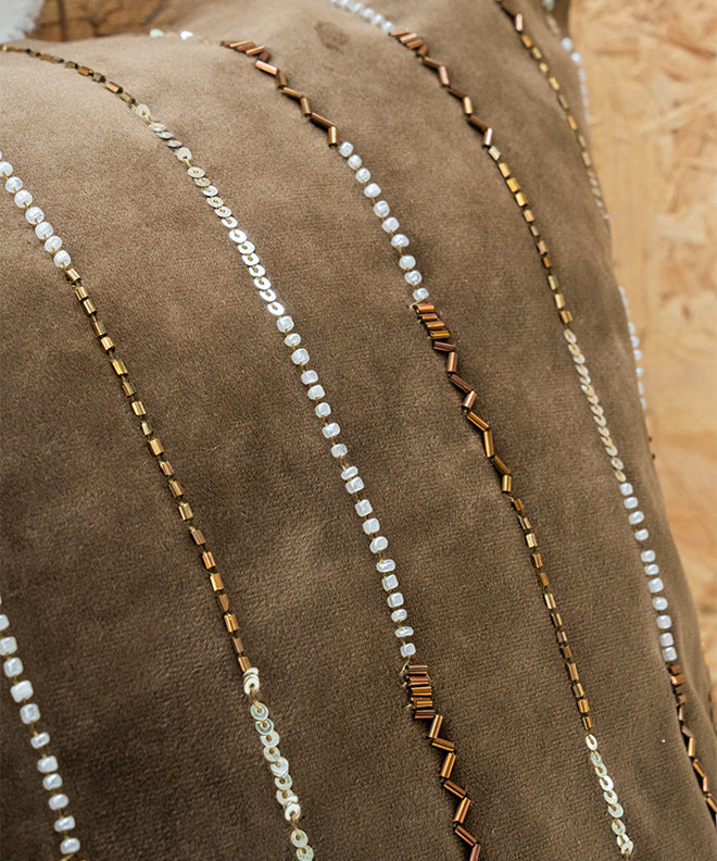 Embellished Lines Cushion