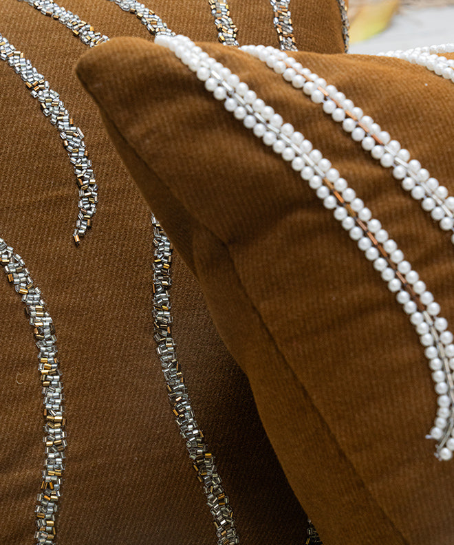 Embellished Waves Cushion