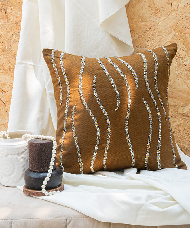 Embellished Waves Cushion