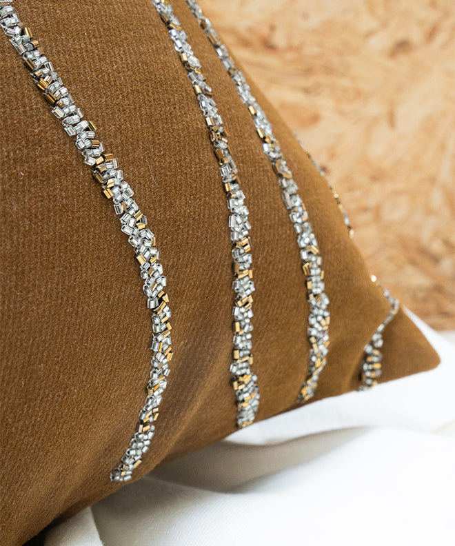 Embellished Waves Cushion