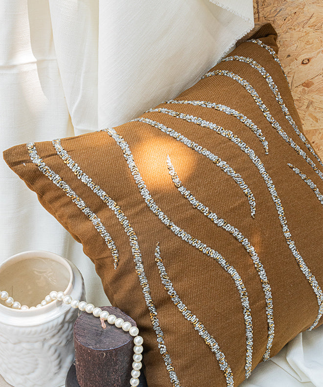 Embellished Waves Cushion