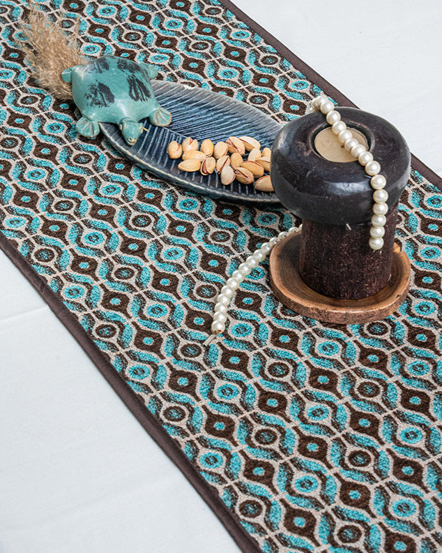 Eye-Con Table Runner With Tassels