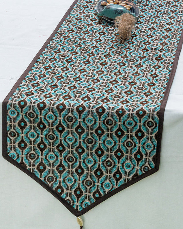 Eye-Con Table Runner With Tassels