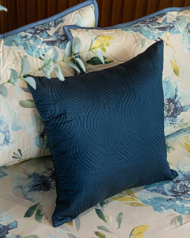 Garden Fresh Cotton Bedsheet With 2 Quilted Pillow Covers