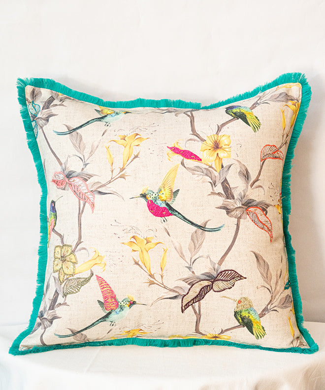 Gardens By The Bay Cushion With Lace