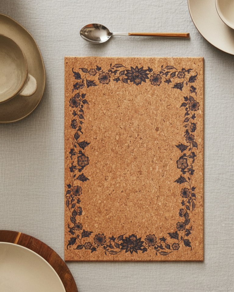 Azure Bloom Table Runner and Mat Set