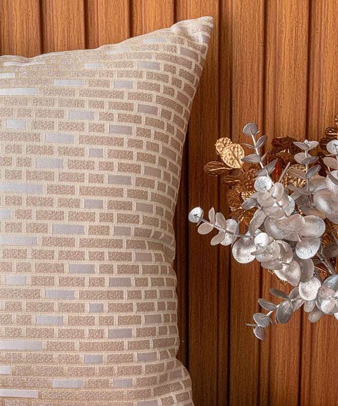 Golden Brickwall Cushion