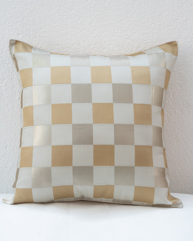 Golden Checks Cushions