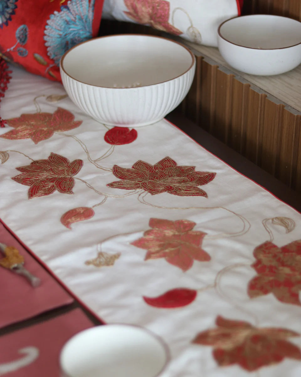 Lotus Radiance Table Runner and Mat Set