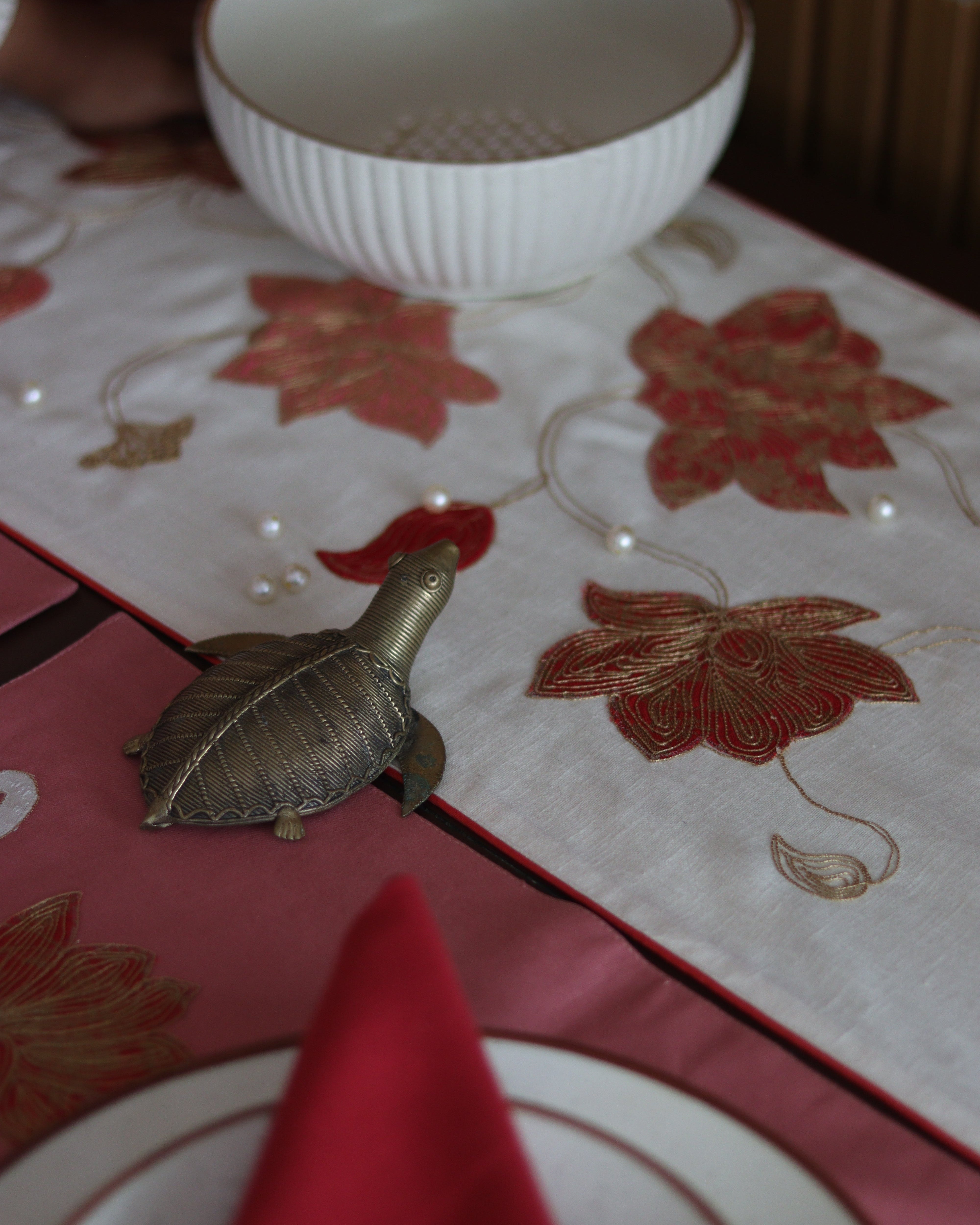 Lotus Radiance  Table Runner