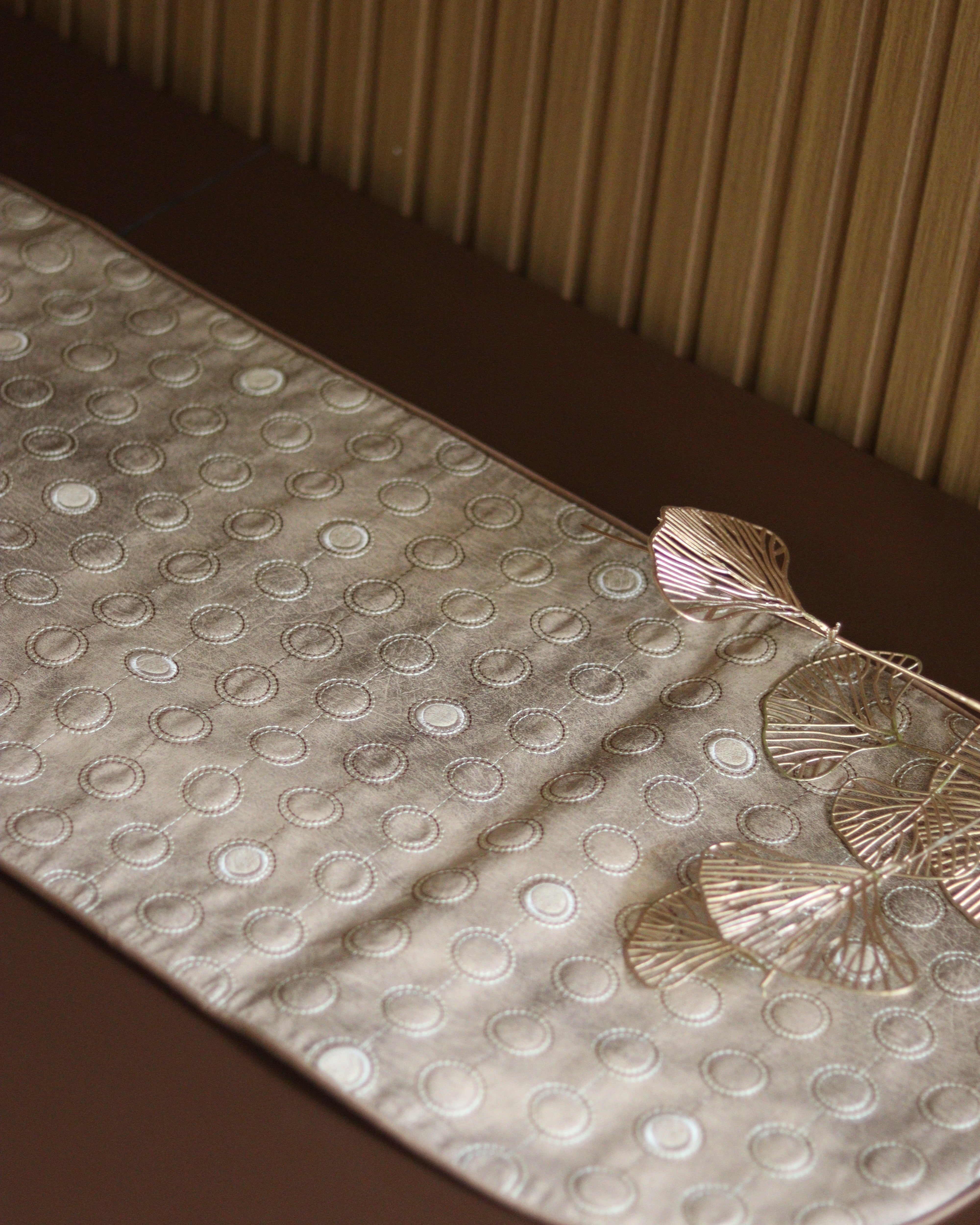 Biscotti Leather Table Runner