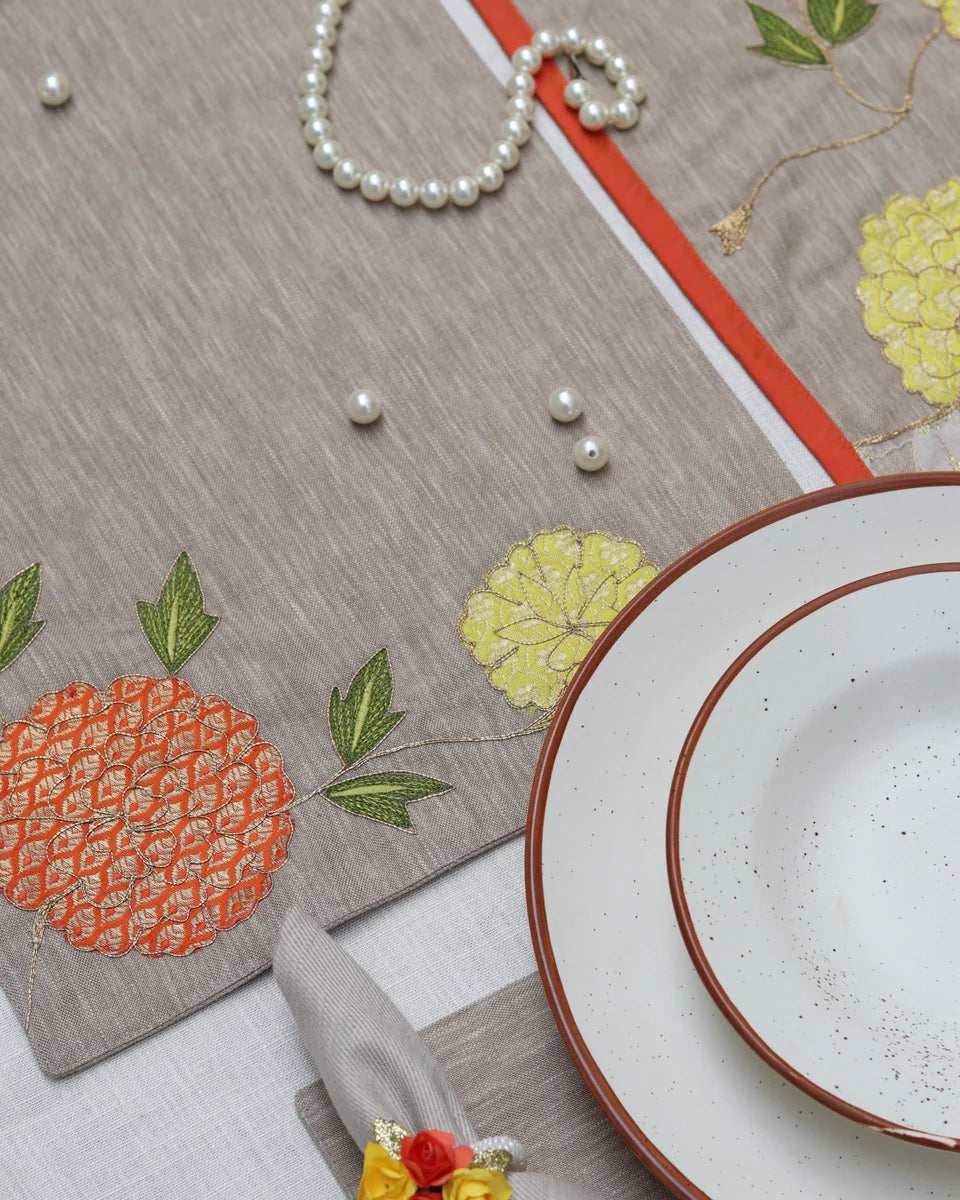 Marigold Reverie Table Runner and Mat Set