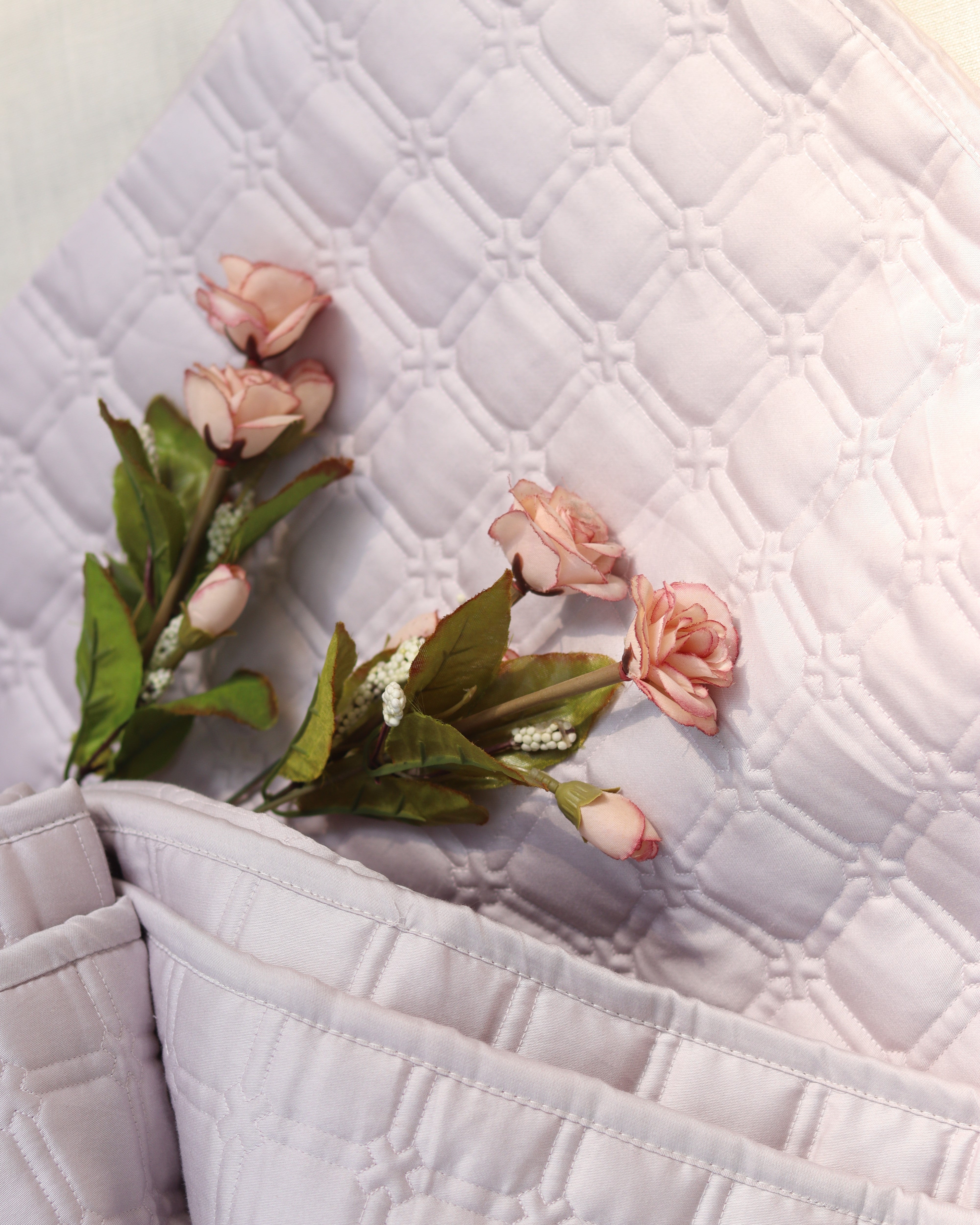Lavender Bloom Quilted Bedcover