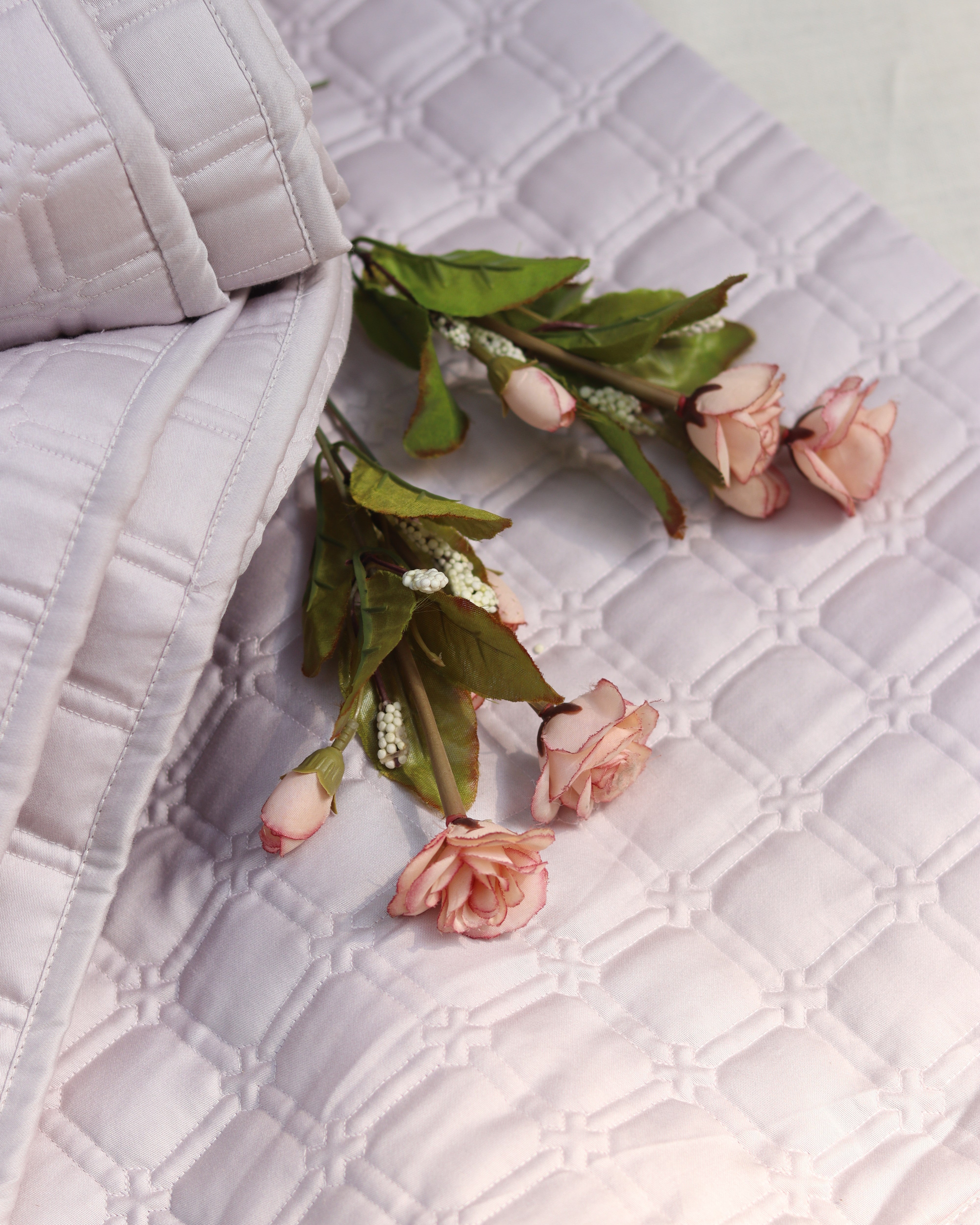 Lavender Bloom Quilted Bedcover