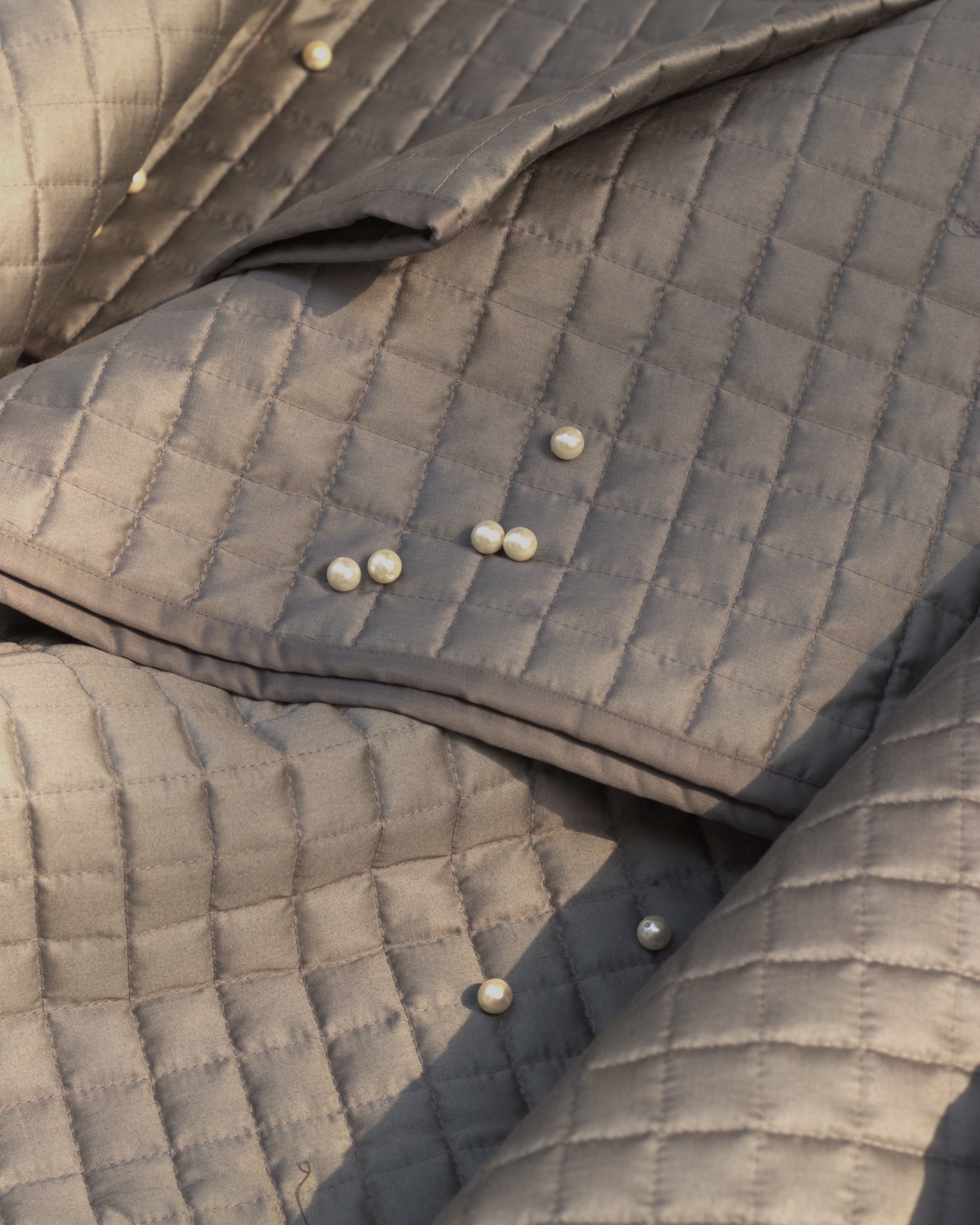 Slate Quilted Bedcover