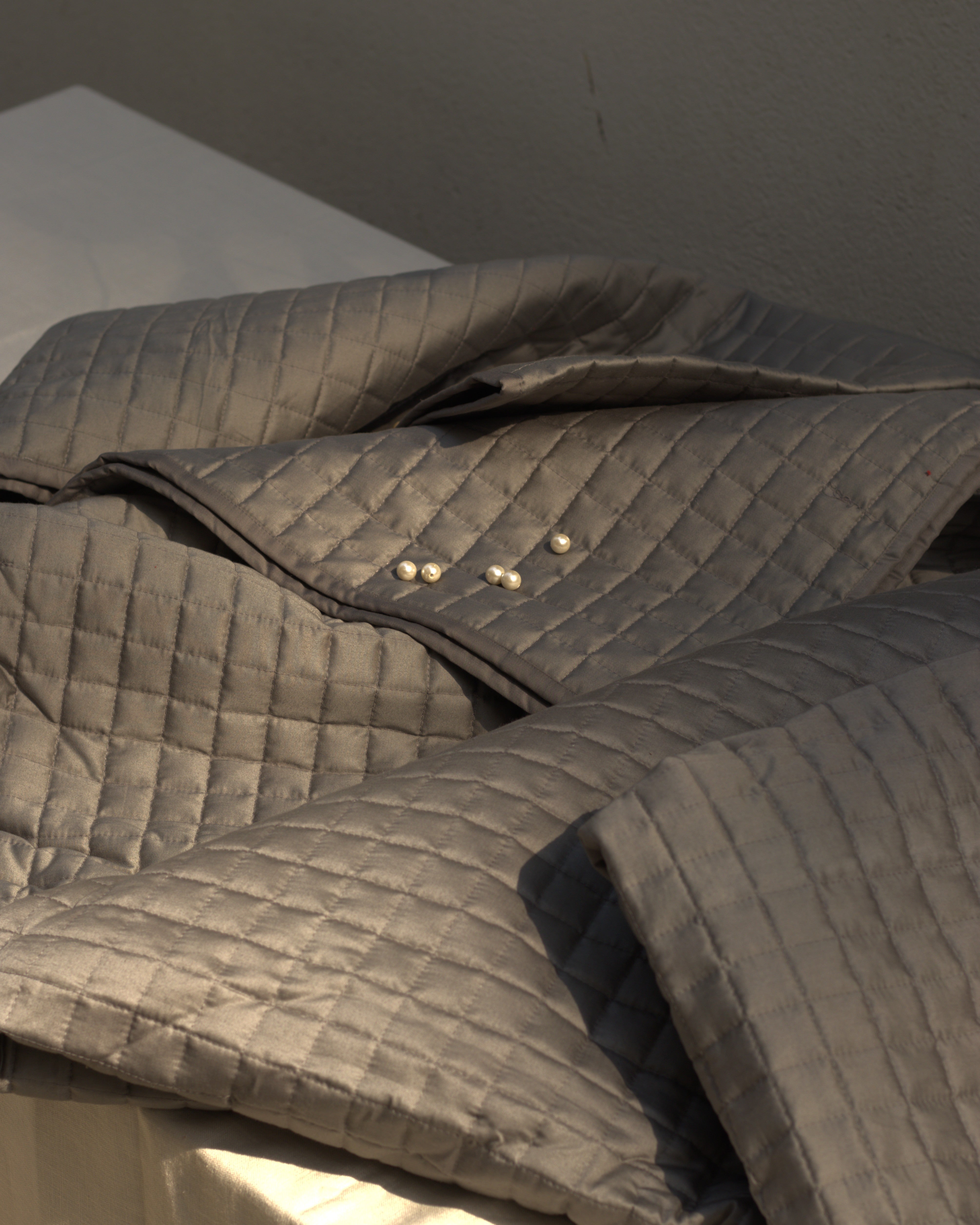 Slate Quilted Bedcover