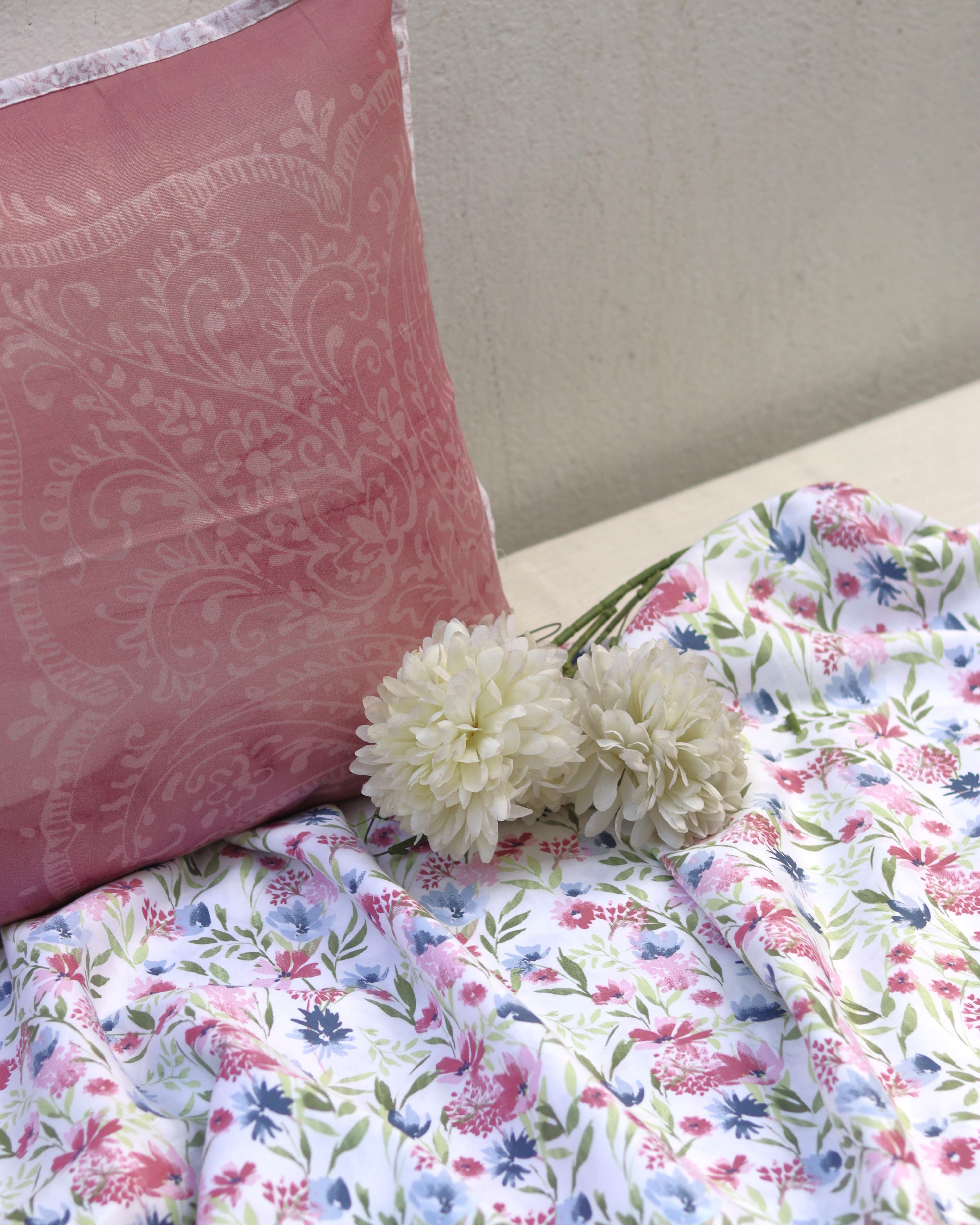 Blossom Whispher Bedsheet with 2 Pillow Covers