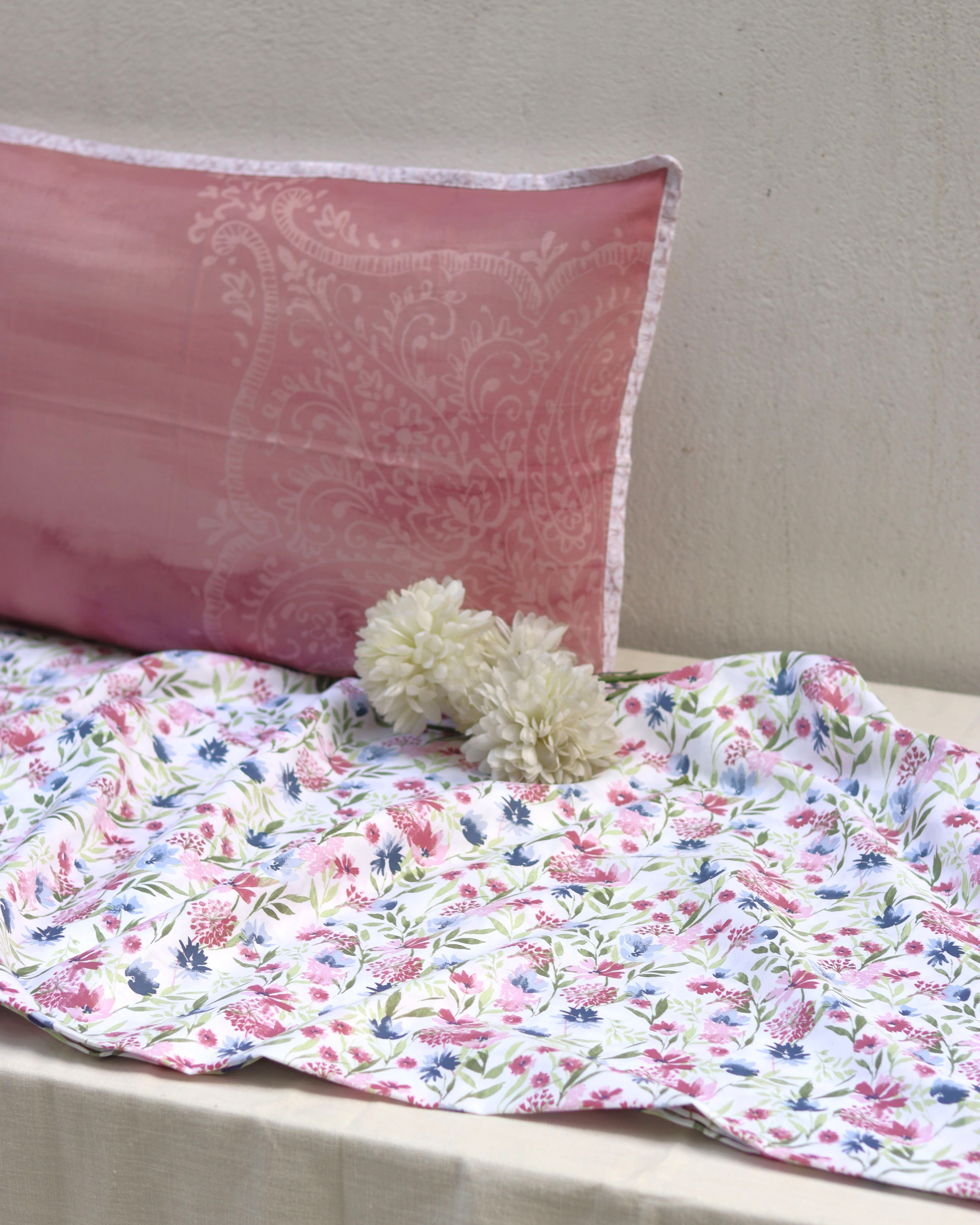 Blossom Whispher Bedsheet with 2 Pillow Covers