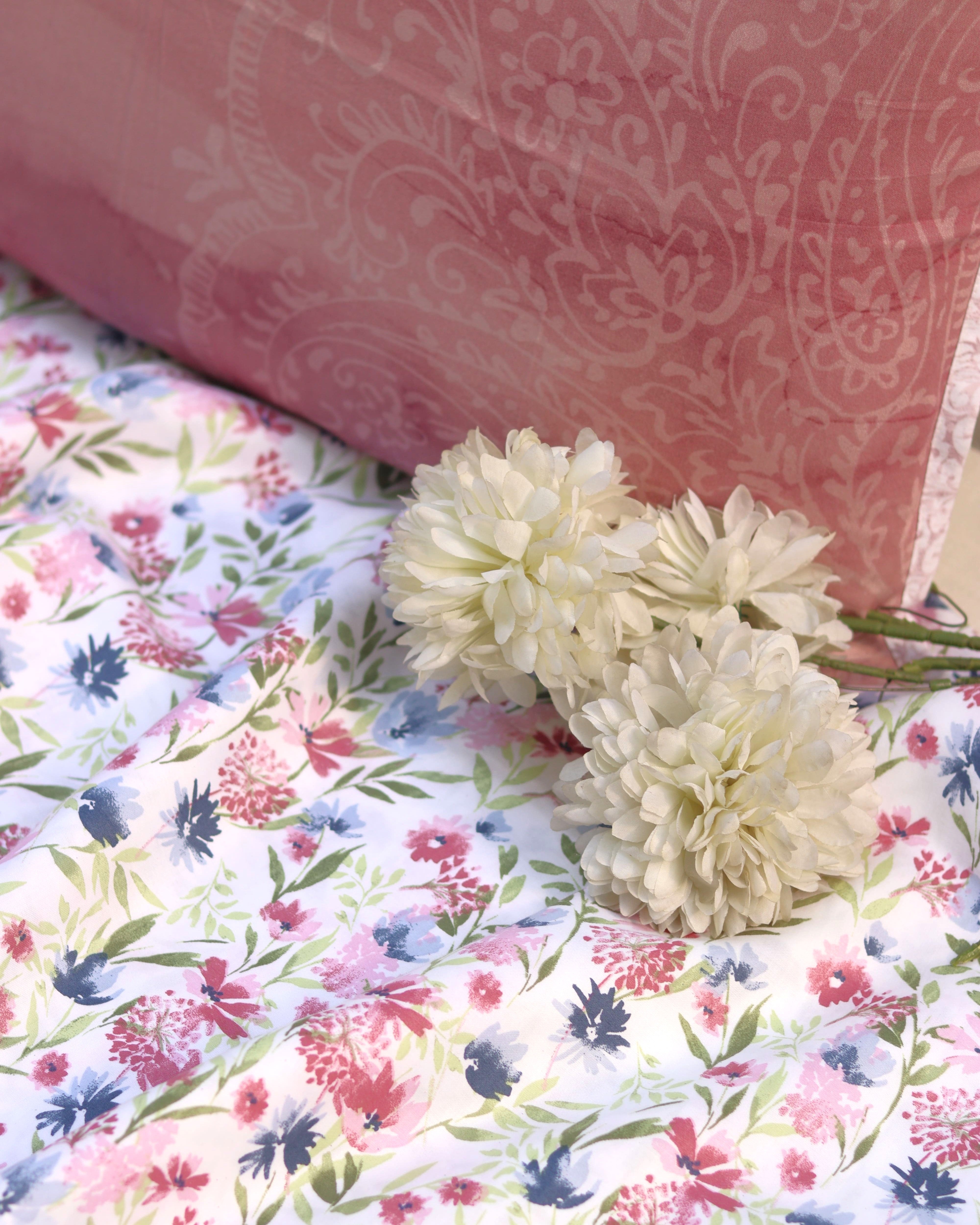 Blossom Whispher Bedsheet with 2 Pillow Covers