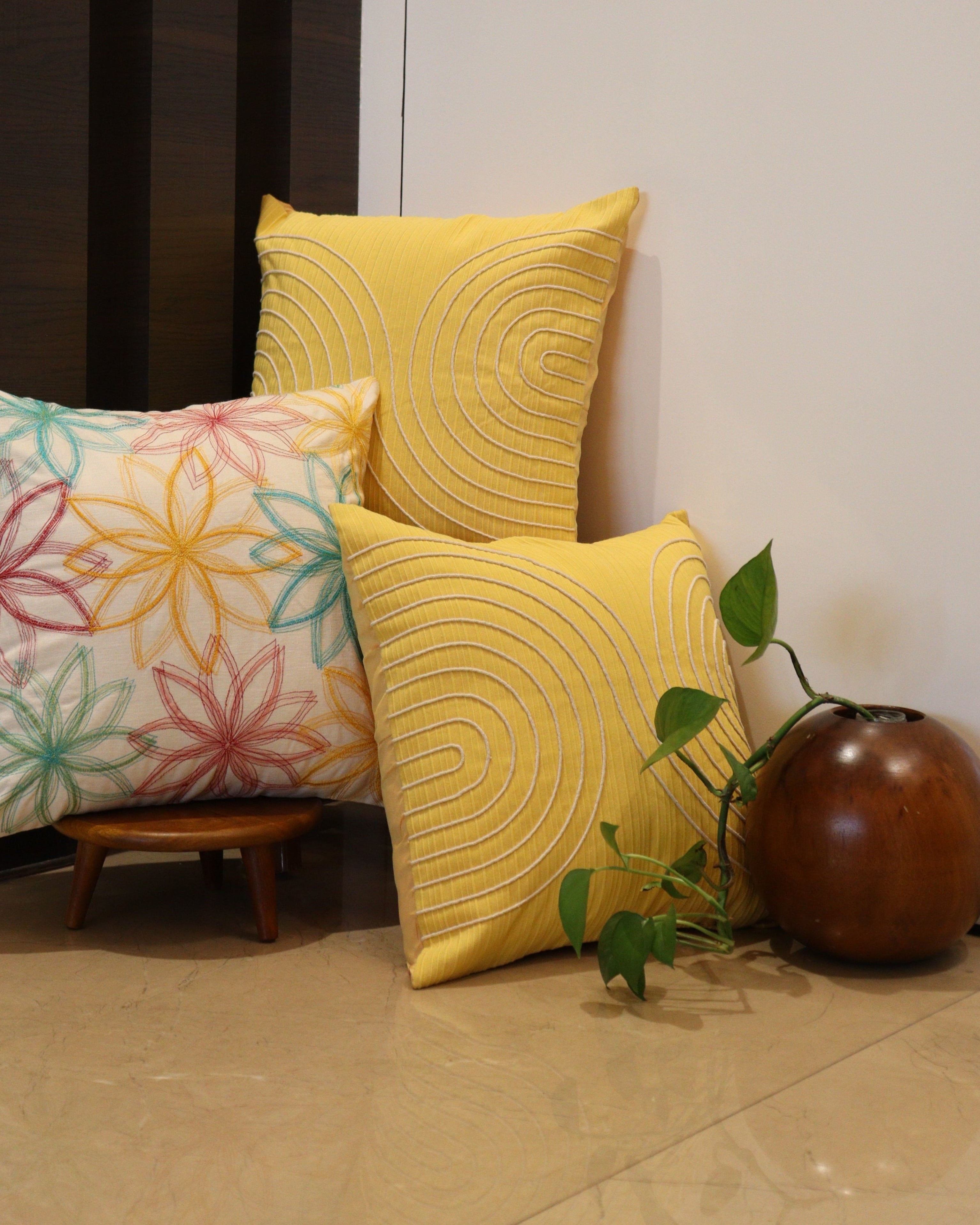 Sunbeam Bloom Cushion Set of 3