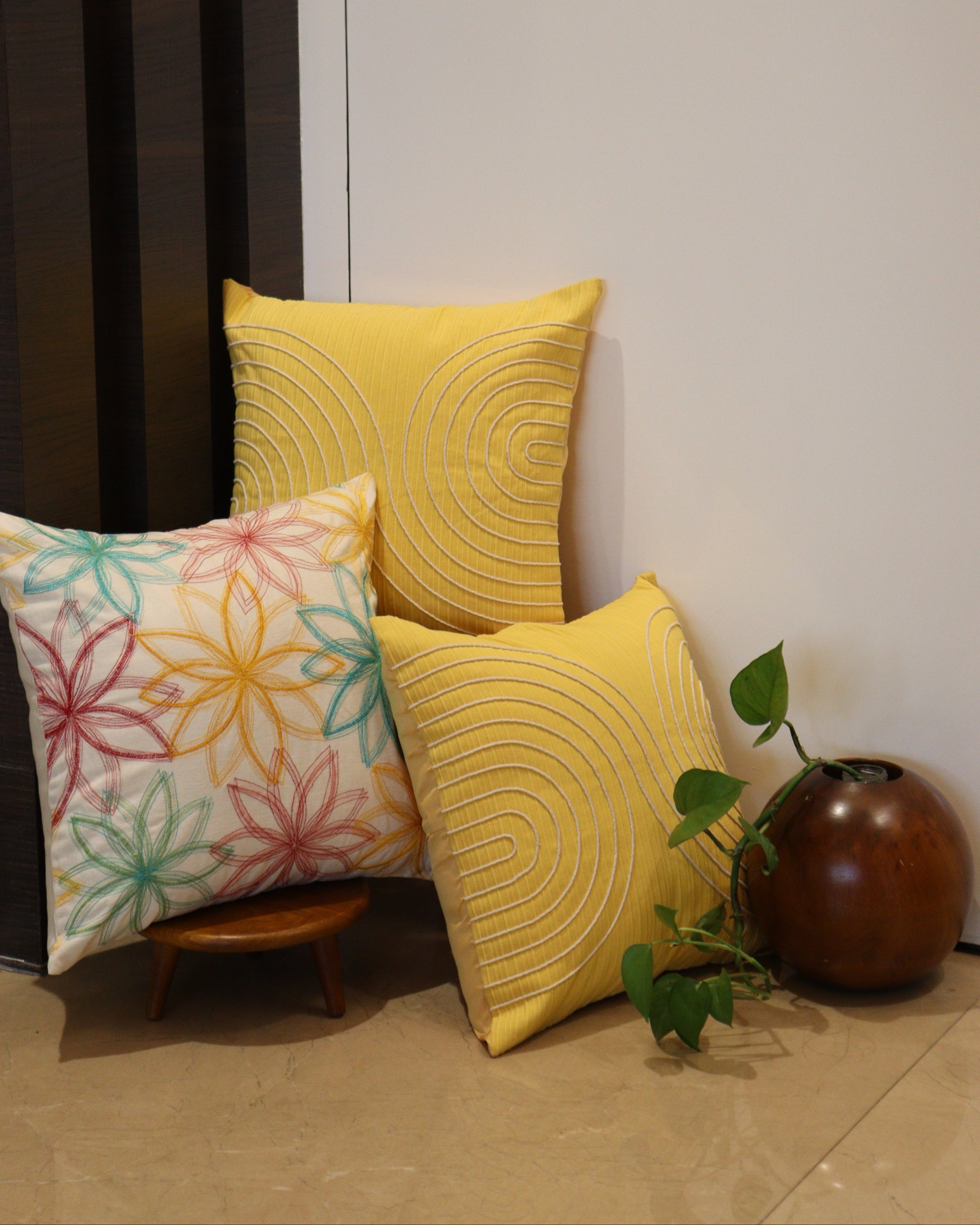 Sunbeam Bloom Cushion Set of 3