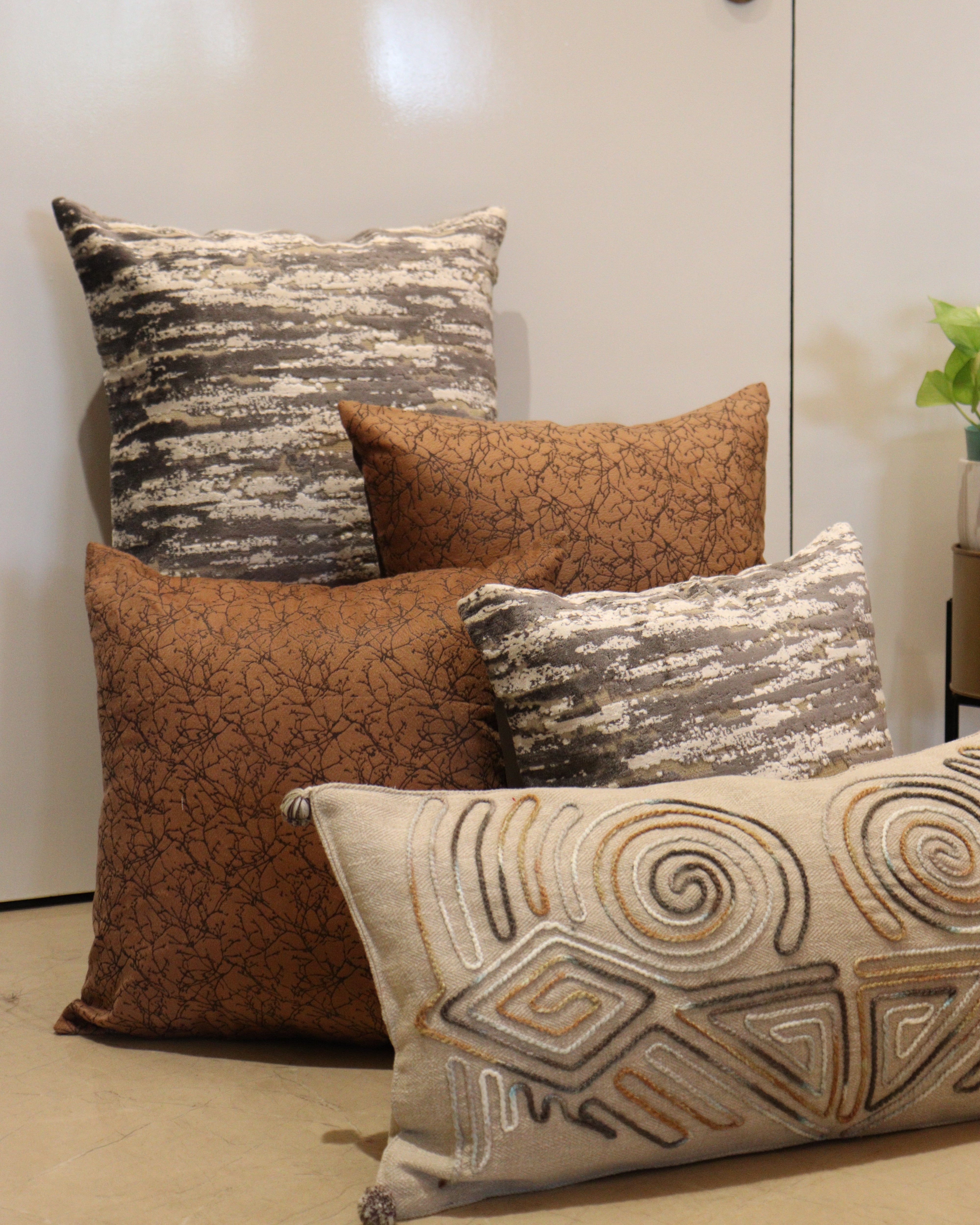 Earthen Texture Cushion Set of 5