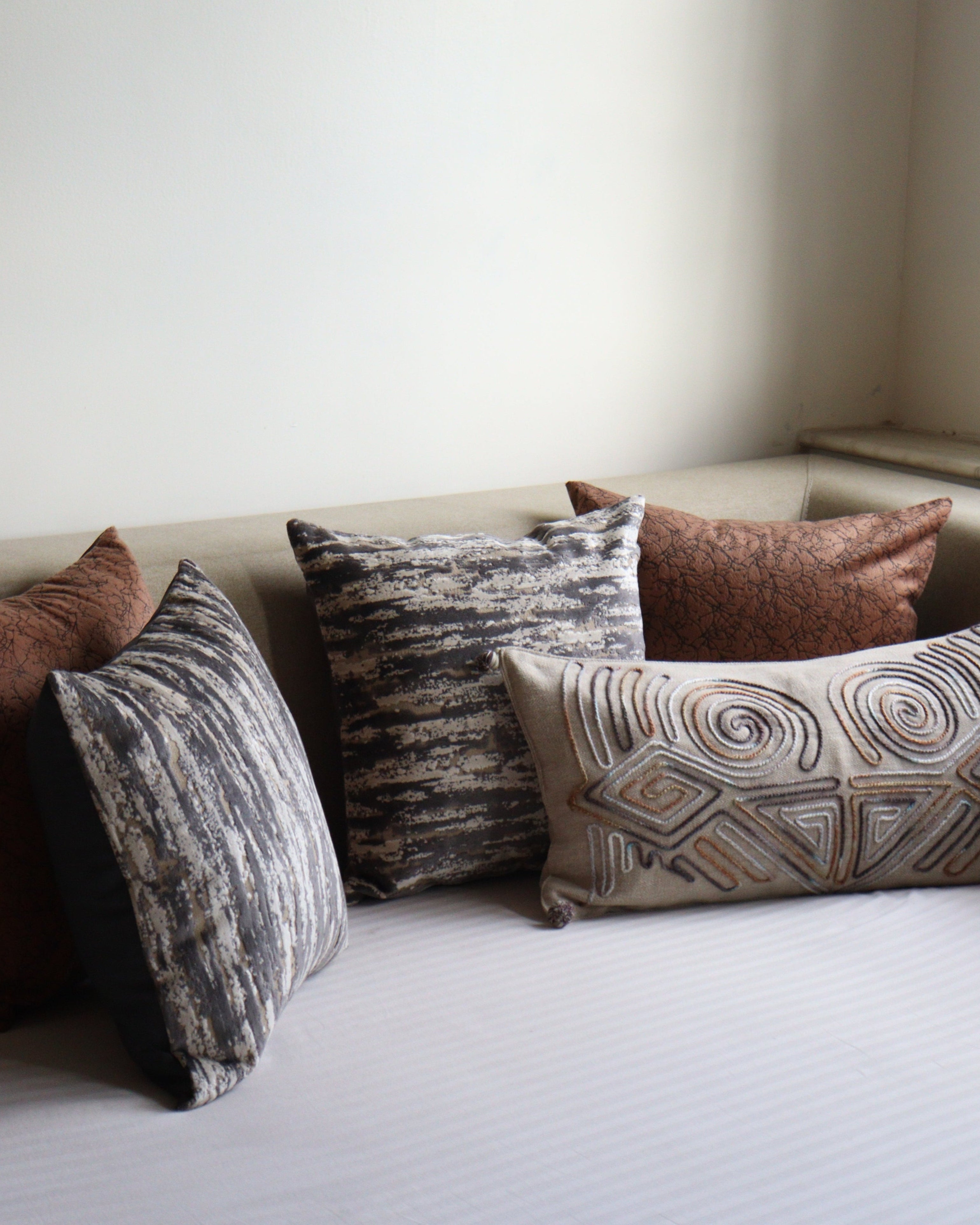 Earthen Texture Cushion Set of 5