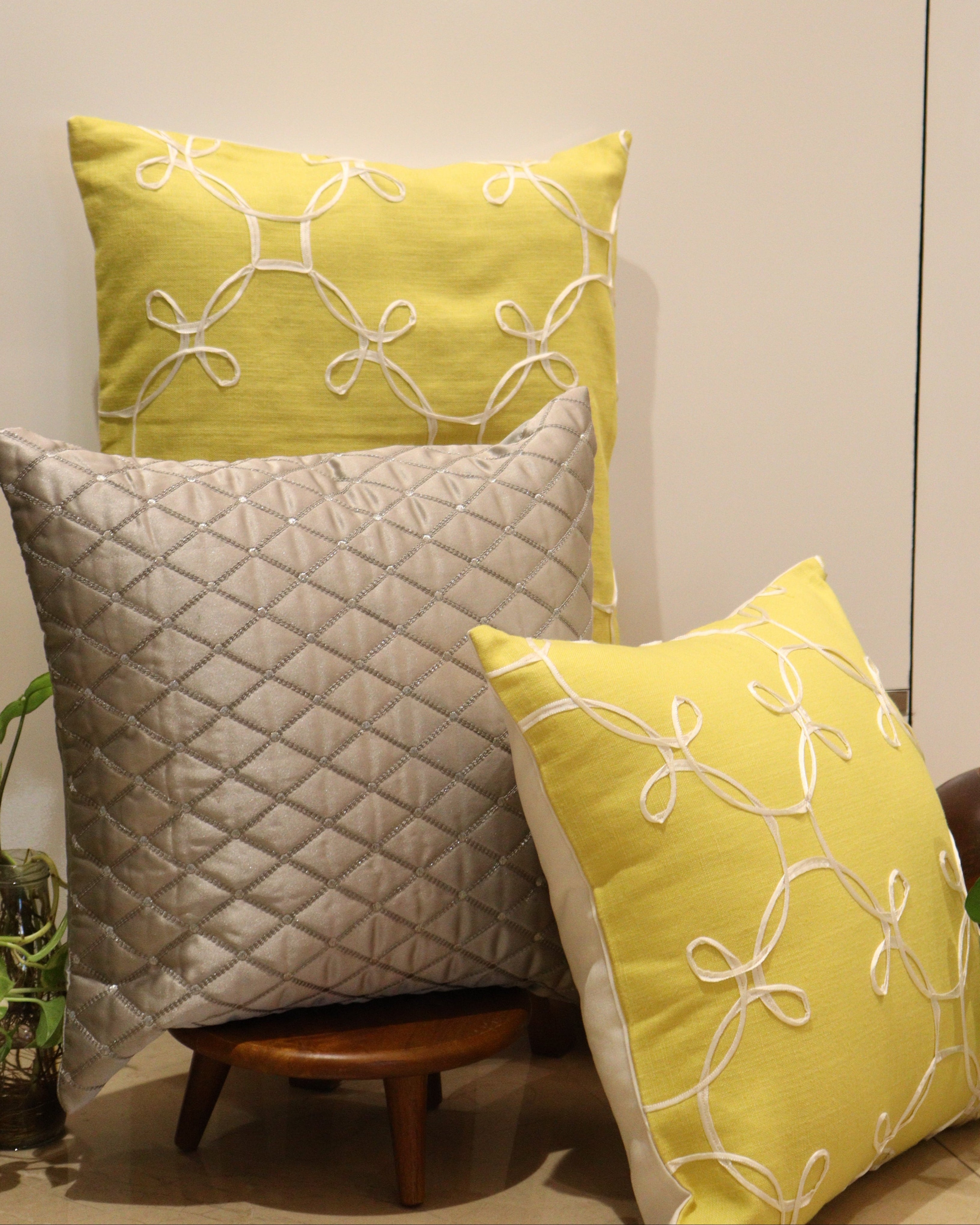 Lemon Twist Cushion Set of 3