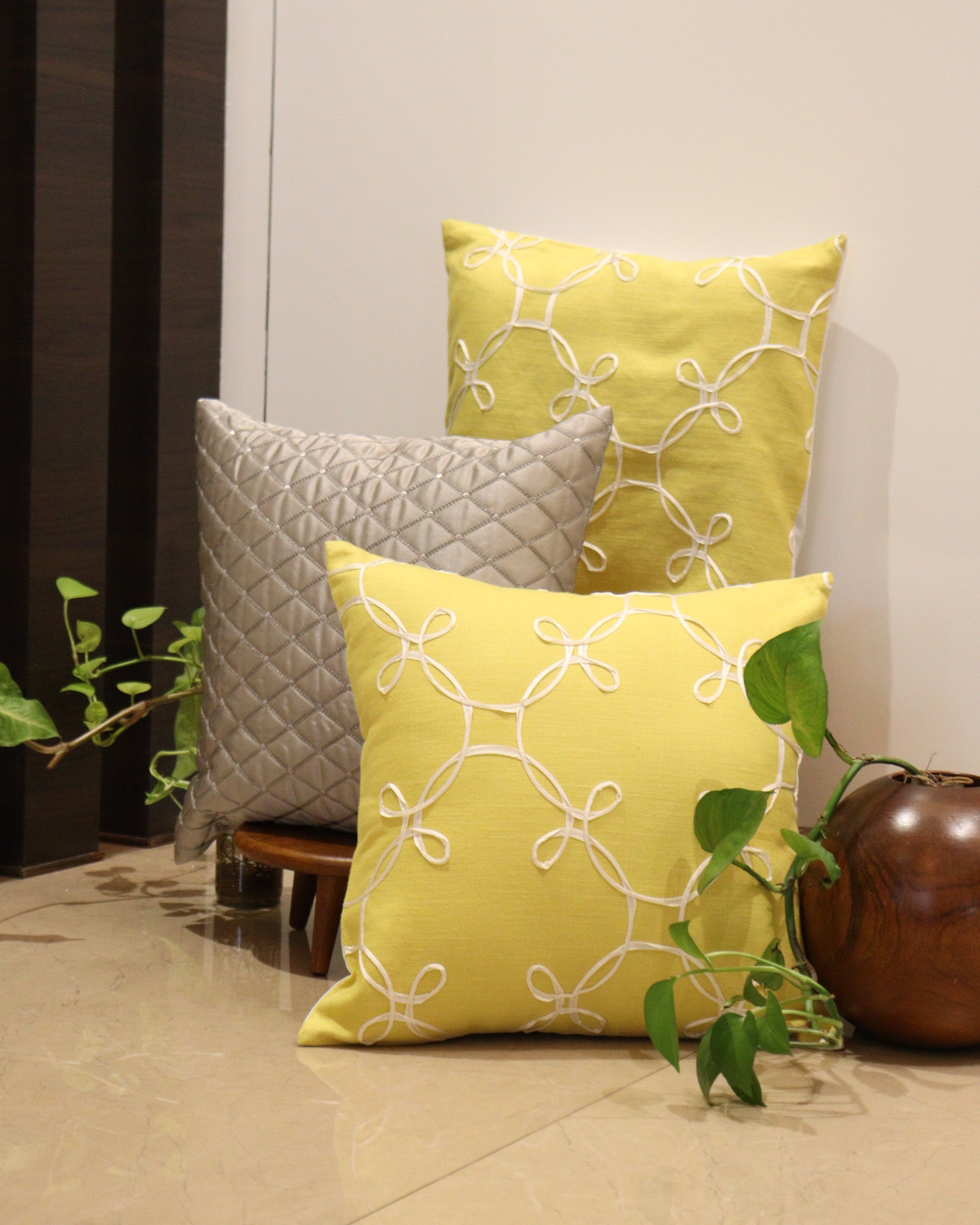 Lemon Twist Cushion Set of 3