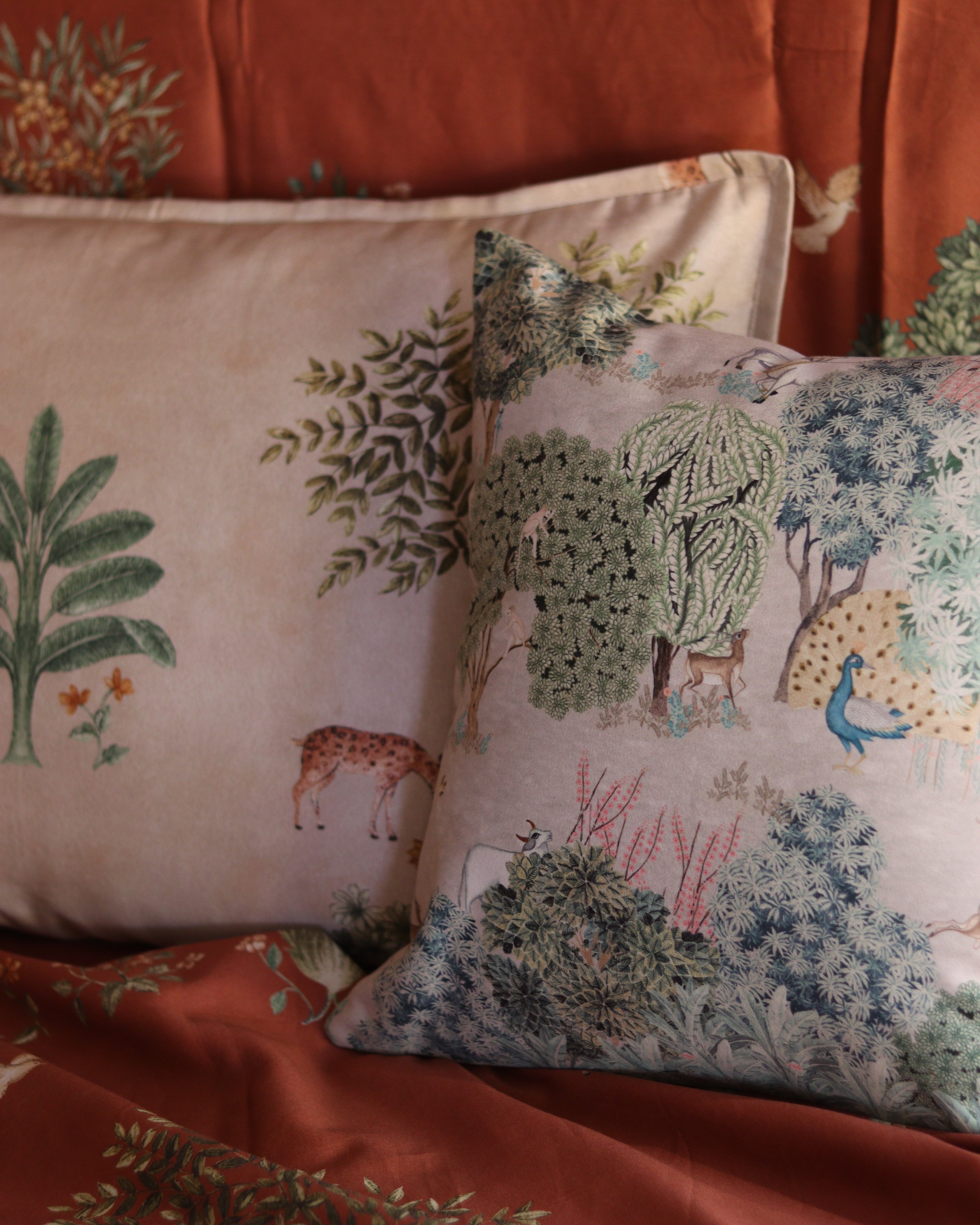 Pichwai Rang Bedsheet With 2 Pillow Covers