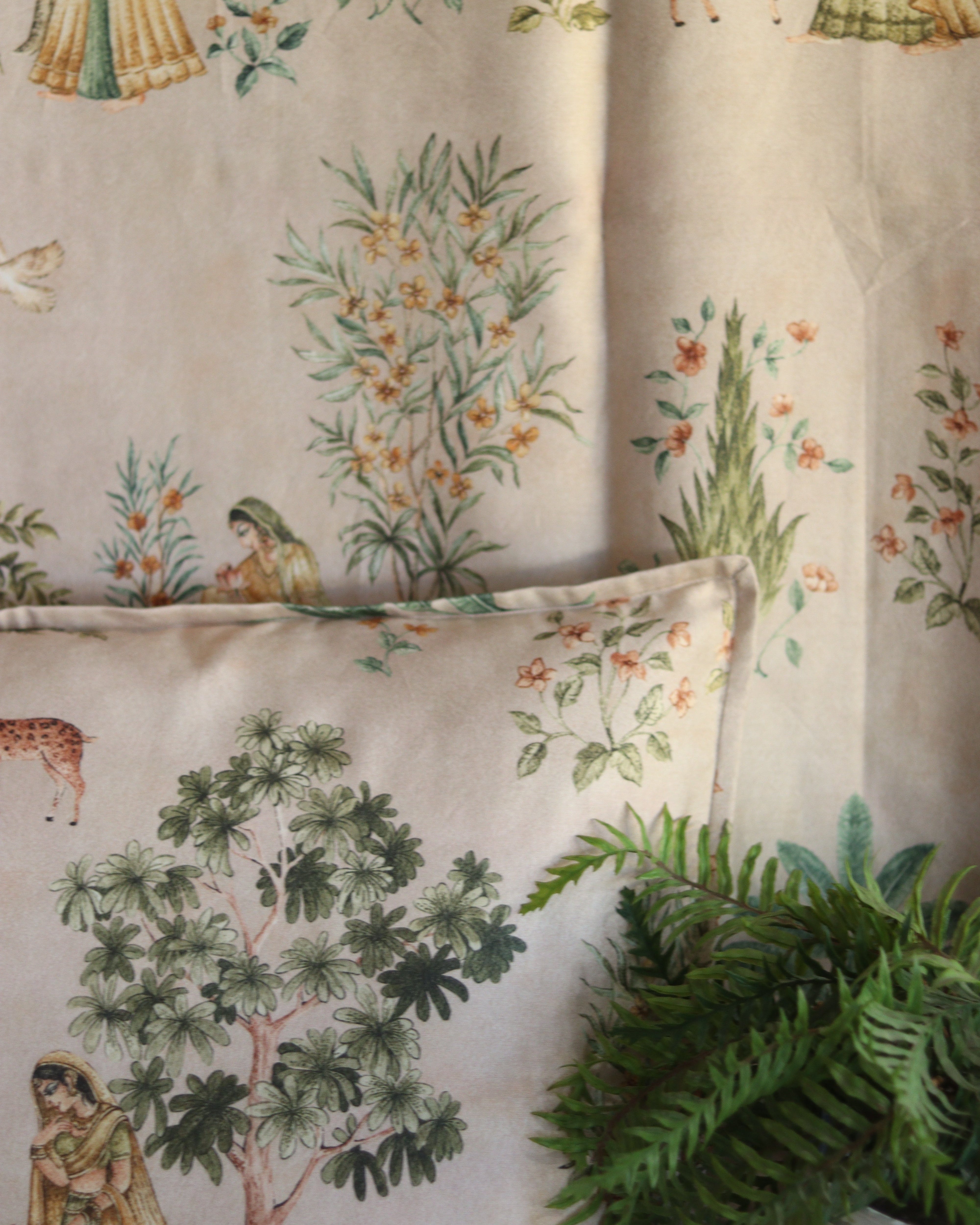 Pichwai Rang Bedsheet With 2 Pillow Covers